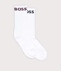 2 Pack Rib Sport Socks: 115 Open White 