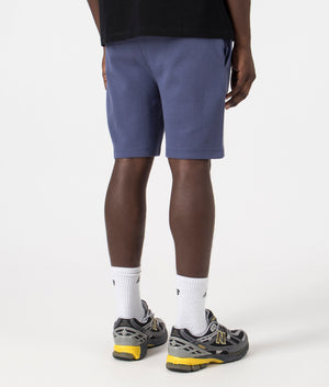 Waffle Shorts in Navy by BOSS. EQVVS Model Shot.