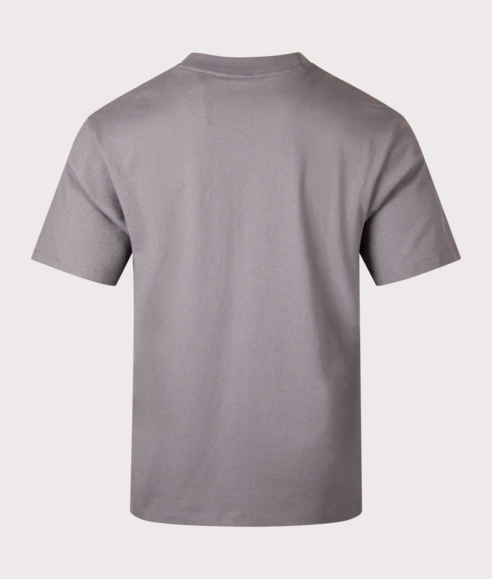 HUGO Relaxed Fit Dapolino T-Shirt in Medium Grey, 100% cotton. At EQVVS Menswear. Back shot
