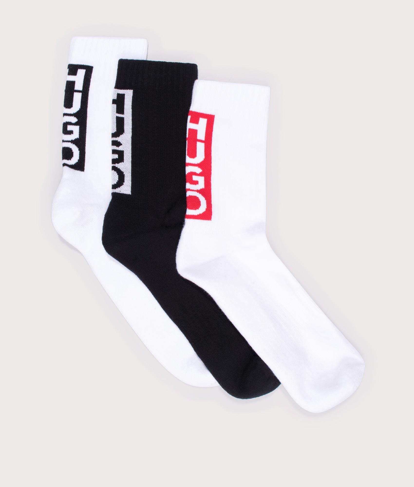 3 Pack Back Label CC Socks by Hugo. EQVVS Flat Shot. 