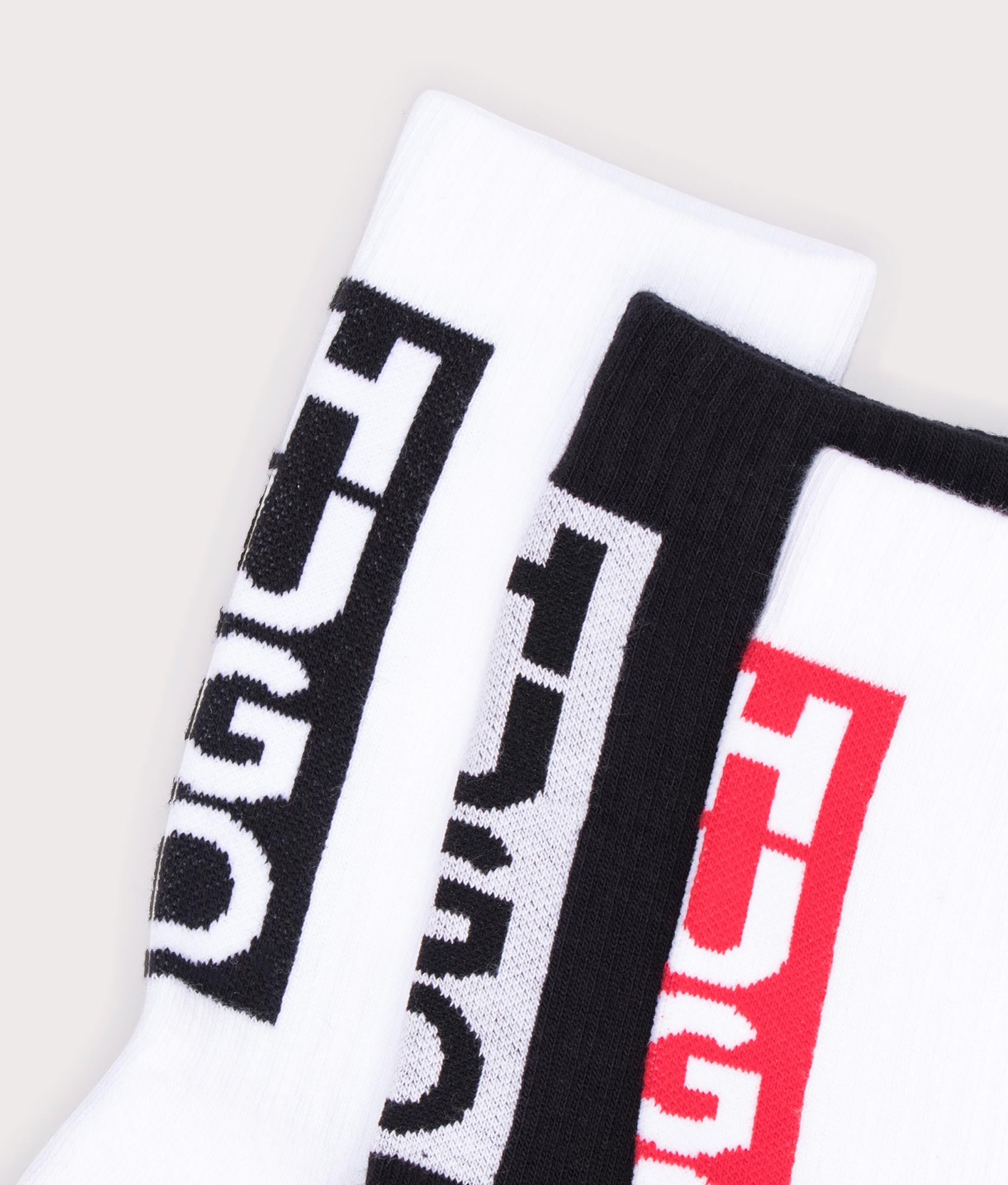 3 Pack Back Label CC Socks by Hugo. EQVVS Flat Shot.