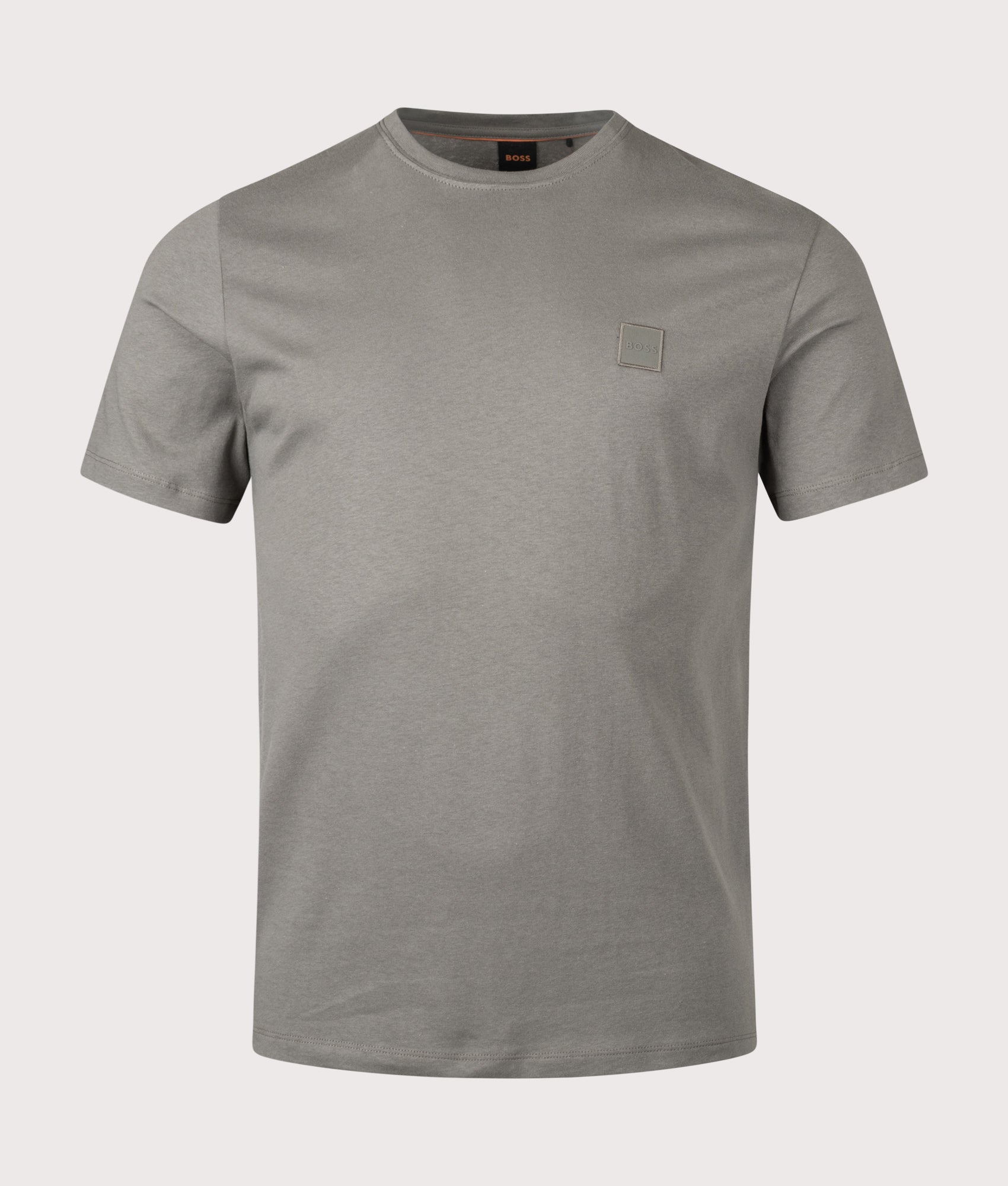 BOSS Tales T-Shirt in Open Grey at EQVVS Menswear. Front shot.