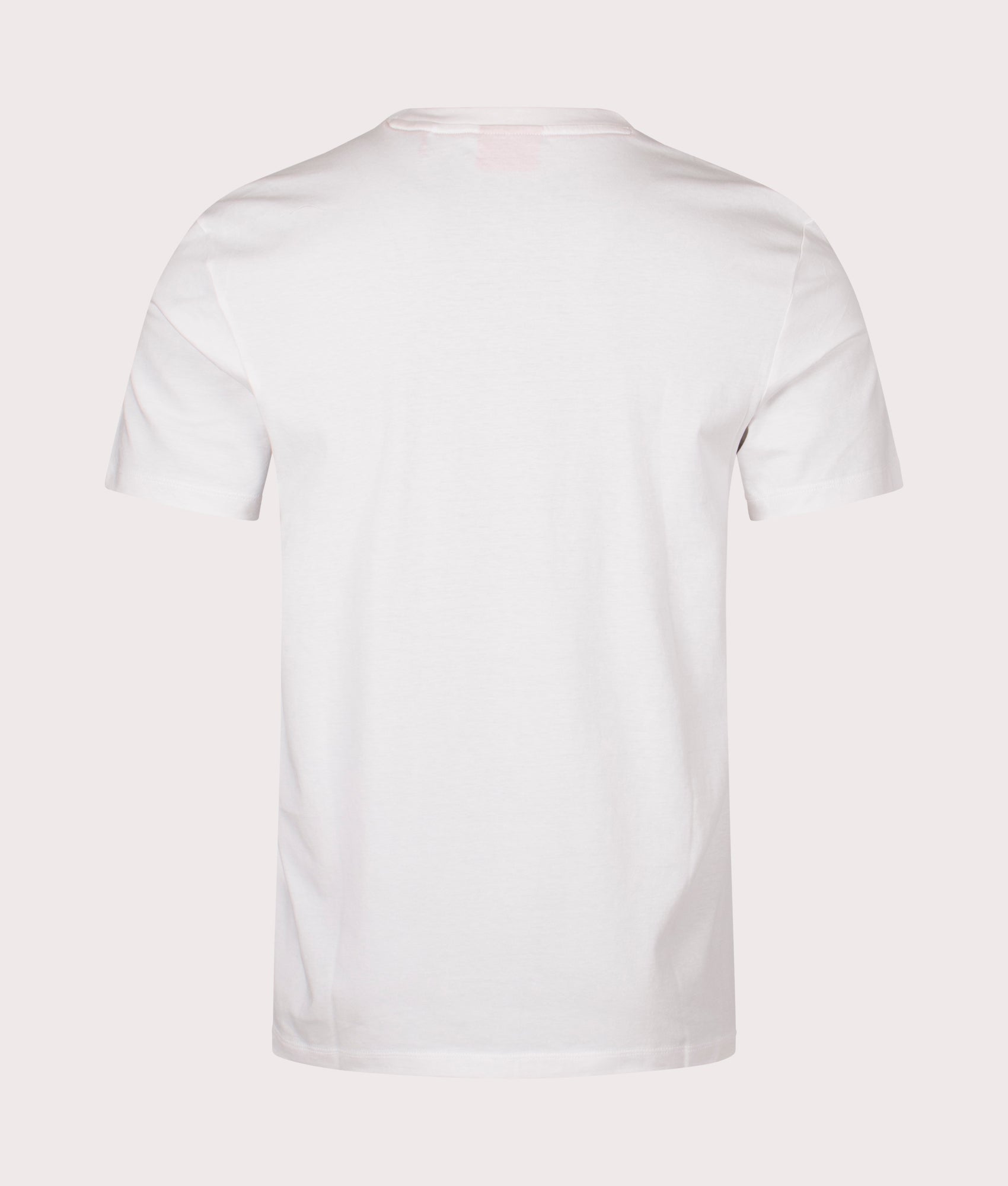 HUGO Dulive222 T-Shirt in Open White. Back angle shot at EQVVS.