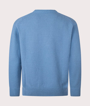 BOSS Relaxed Fit Kluna Jumper for men in Open Blue at EQVVS back Shot