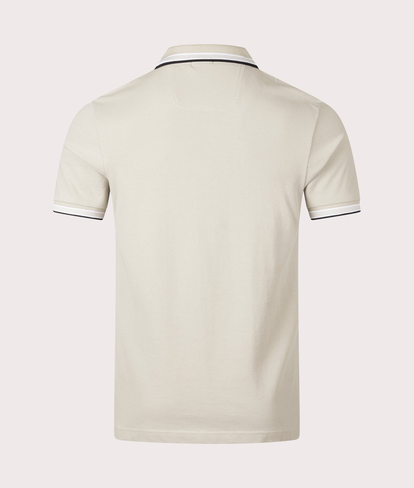 BOSS Paddy Polo Shirt in Light Beige, 100% Cotton. EQVVS Back Shot