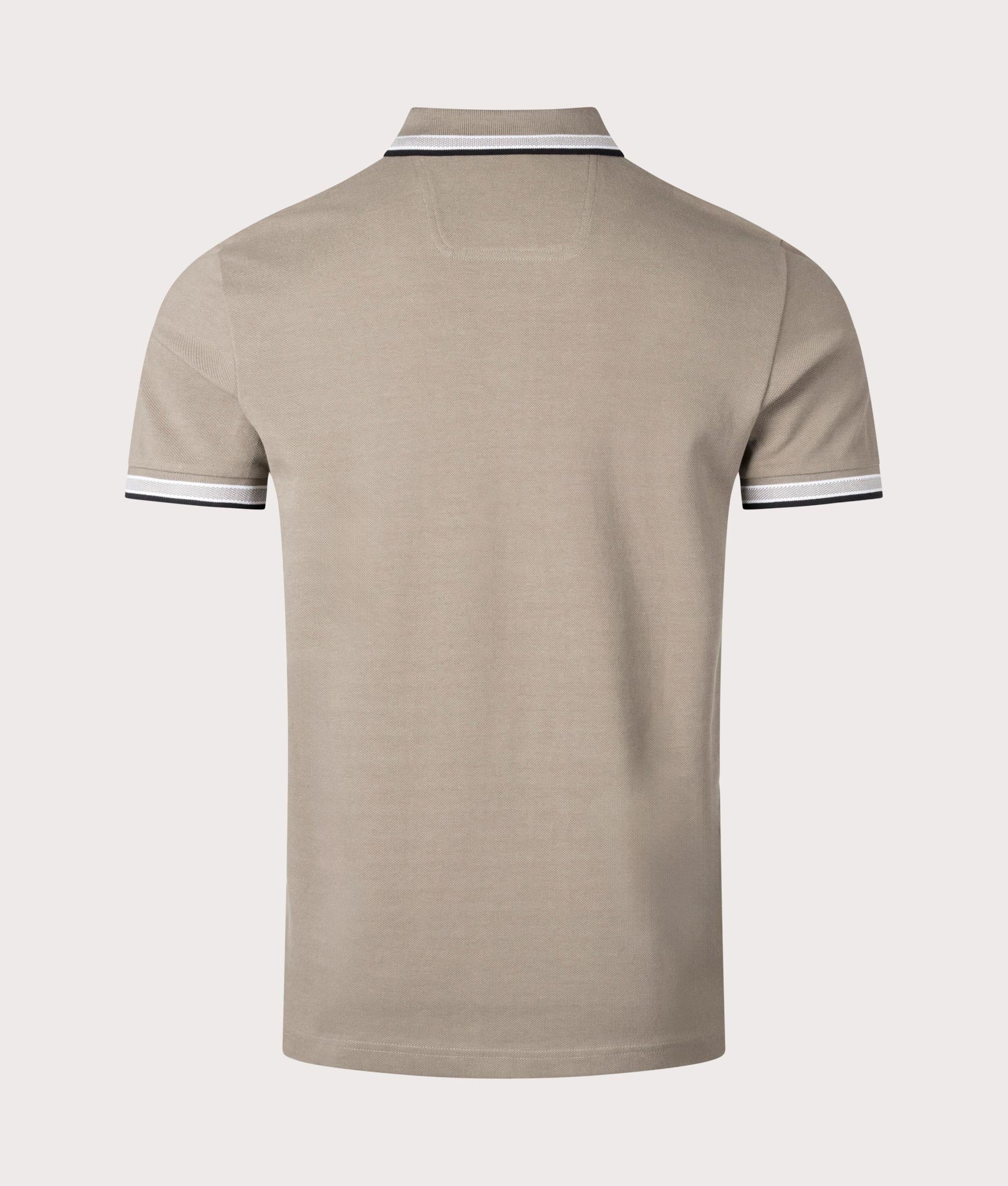 Light Pastel Green BOSS Paddy Polo Shirt. Shot at EQVVS. Reverse shot. 