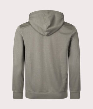 BOSS Zip Through Zetalky Hoodie in Open Grey for Men at EQVVS Back Shot