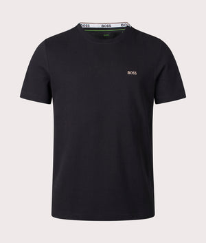 BOSS Taddy T-Shirt in Charcoal Black, 100% Cotton. EQVVS Front Shot.