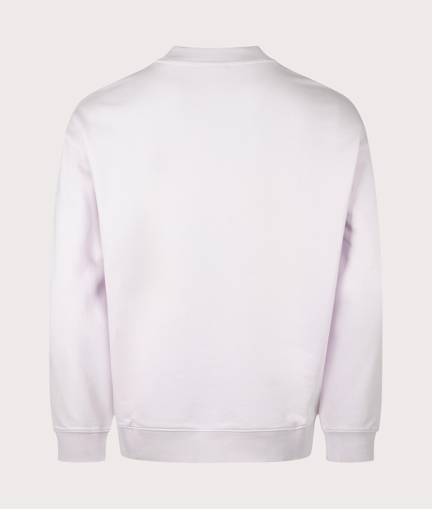 HUGO Relaxed Fit Dapocrew Sweatshirt in Light Purple, 100% Cotton. At EQVVS Menswear. Back shot