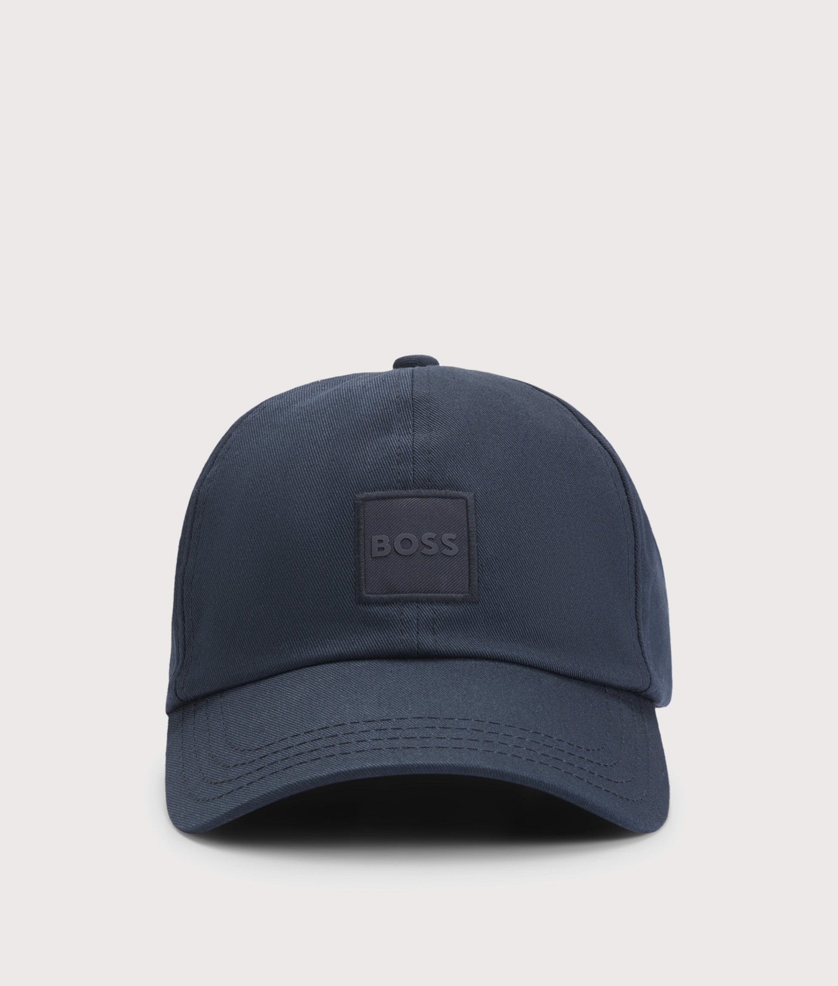 BOSS Derrel PL Cap in Dark Blue at EQVVS Menswear. Front shot.