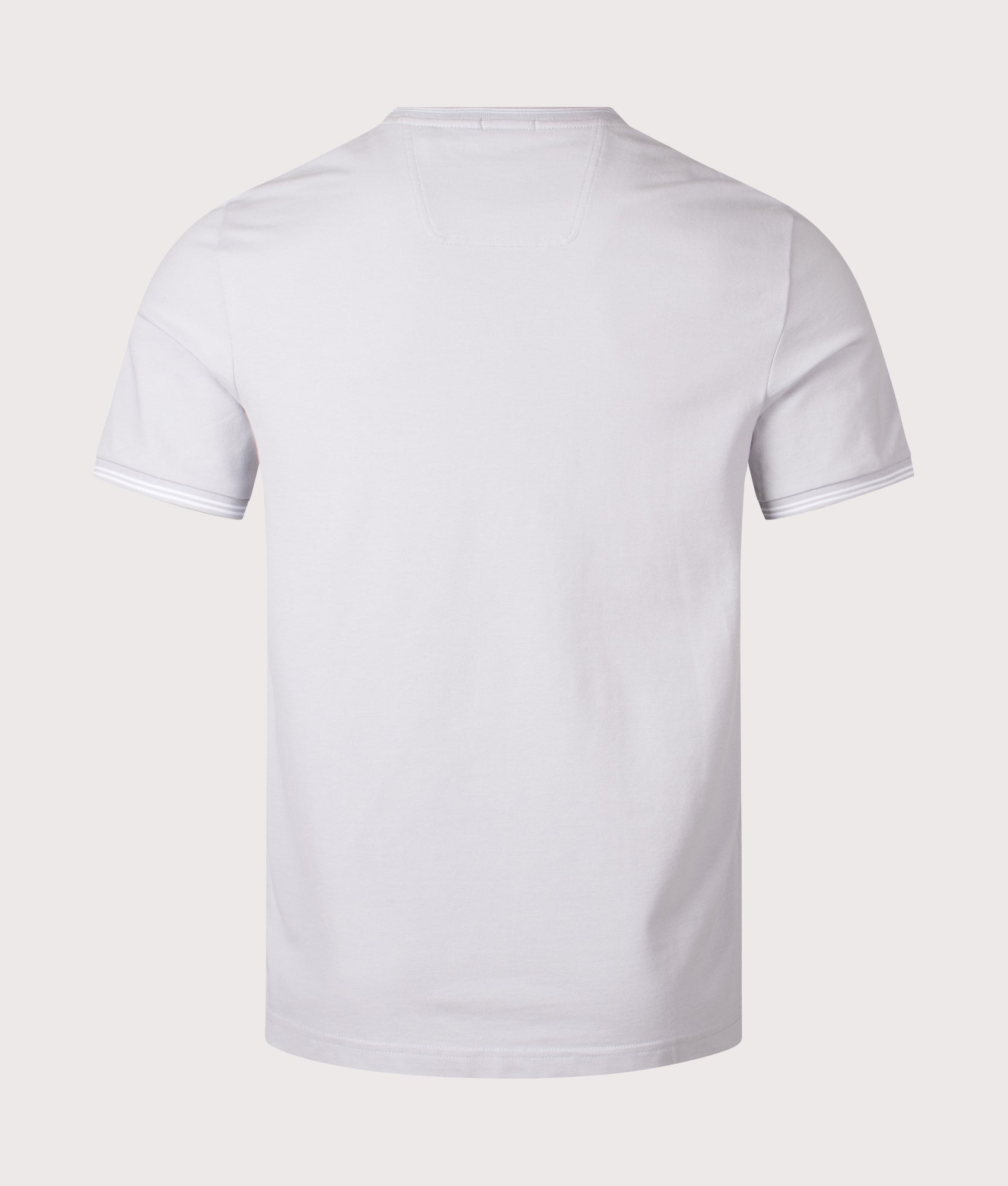 BOSS Taul T-Shirt in Light/Pastel Grey. Shot at EQVVS Menswear. Back shot