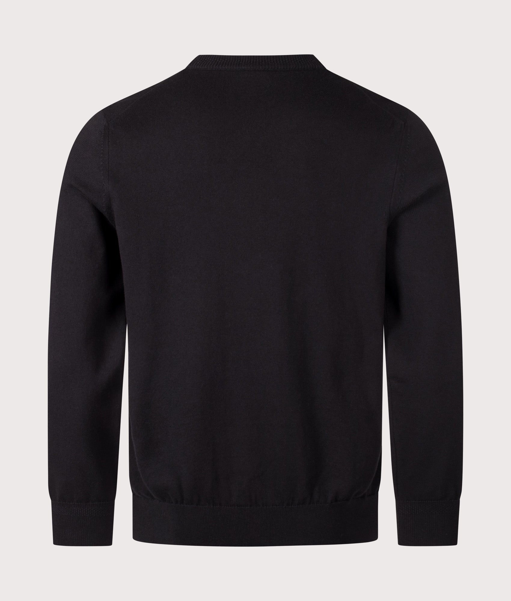 BOSS Kanovano Knitted Jumper in Black at EQVVS Menswear. Back shot.