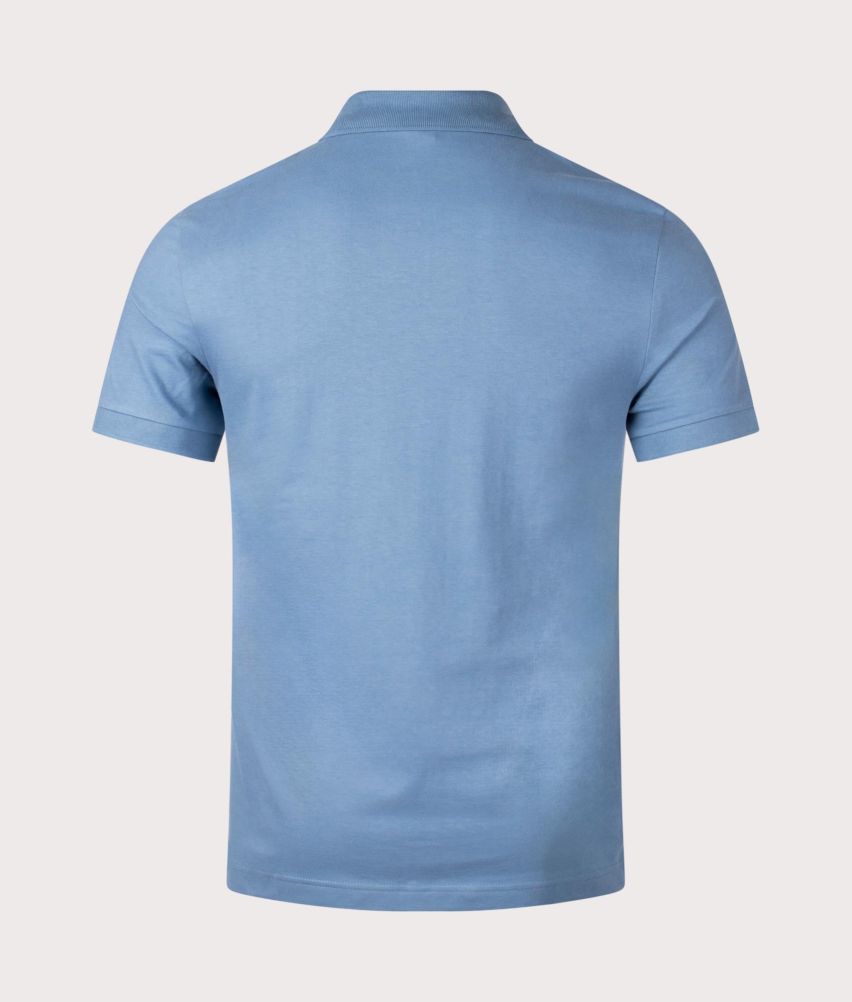 BOSS Slim Fit Passenger Polo Shirt Light/Pastel Blue. At EQVVS Menswear. Back shot