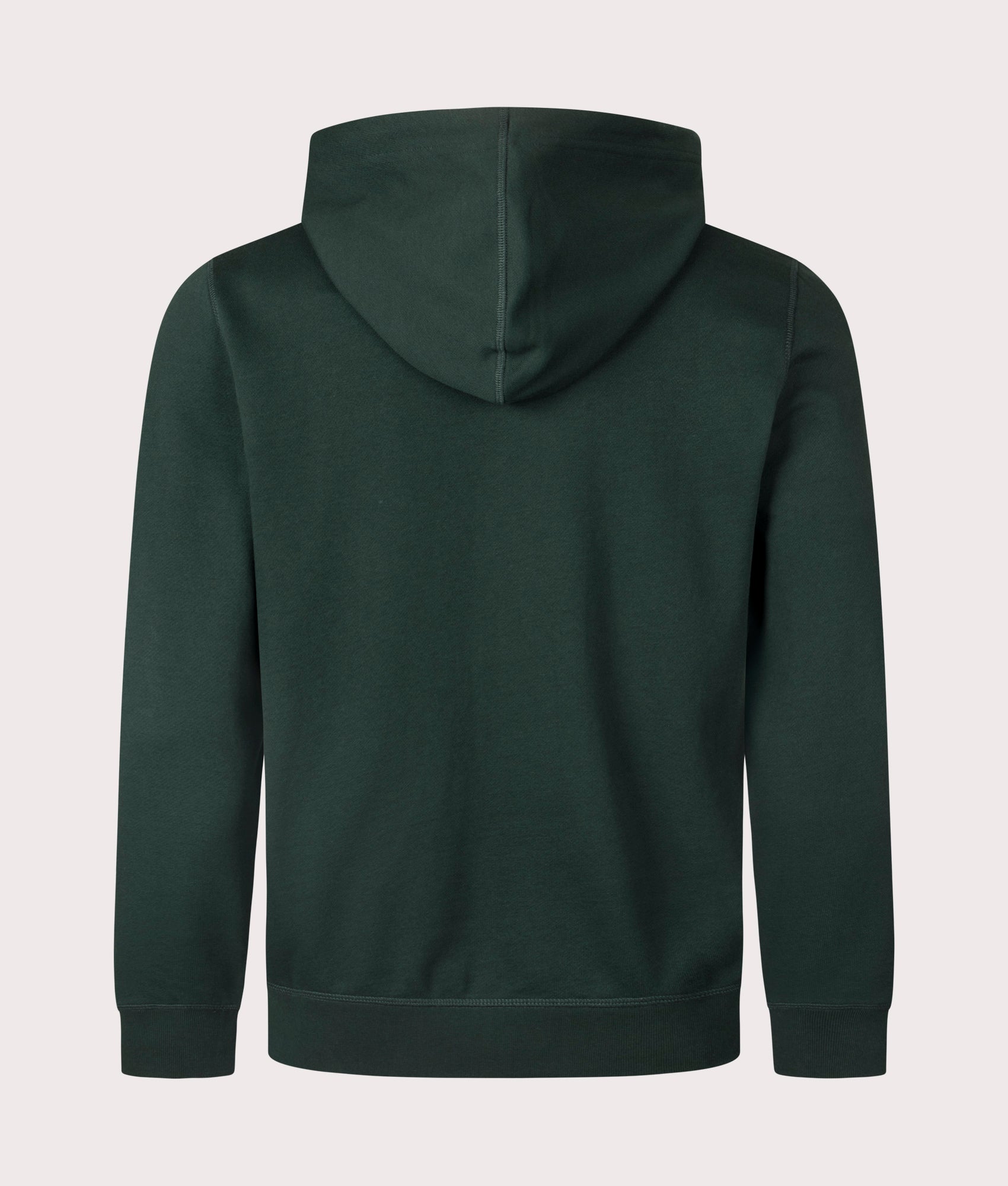 BOSS Wetalk Hoodie in Open Green. EQVVS back shot.