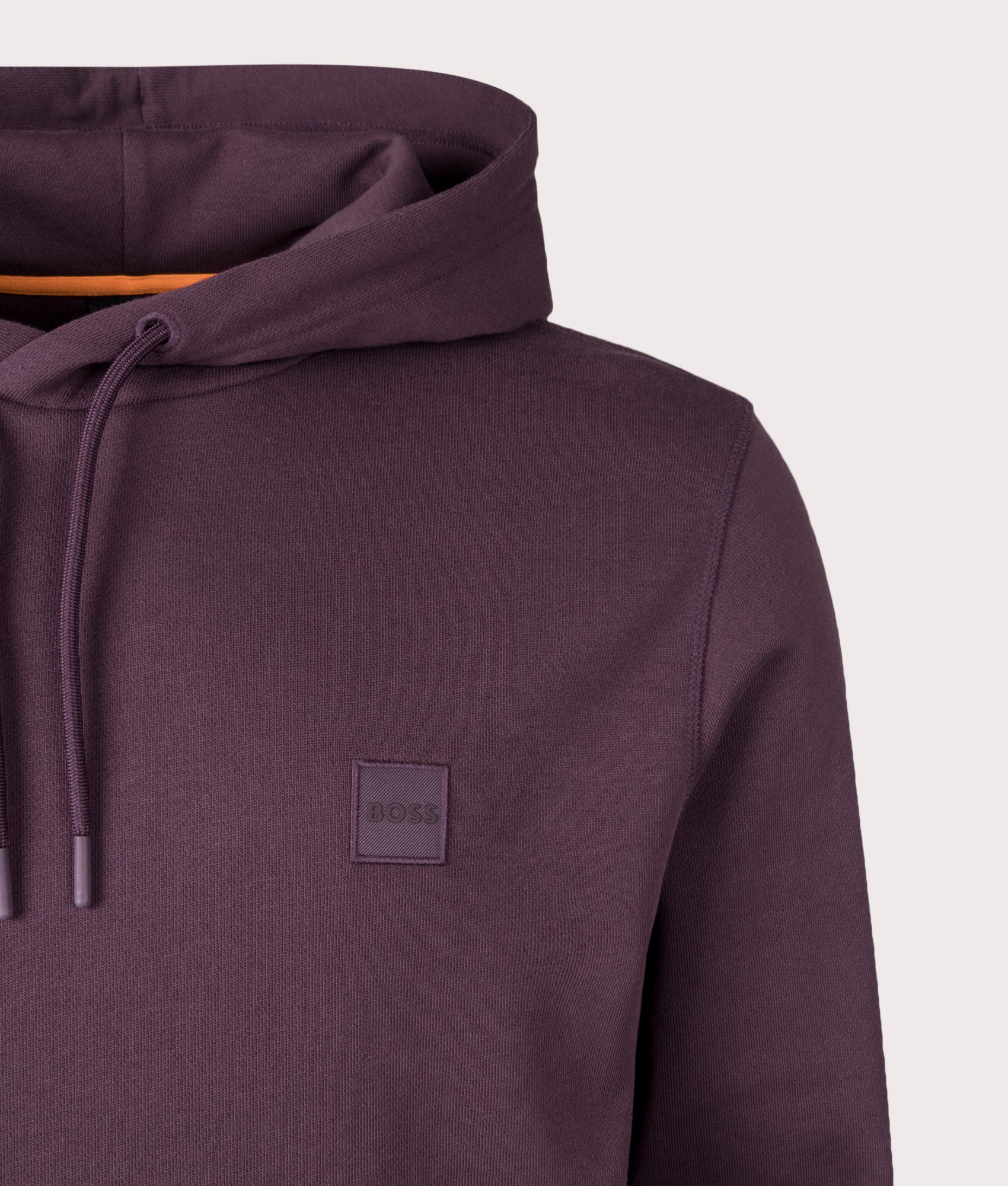 BOSS Wetalk Hoodie in Open Purple at EQVVS Menswear Detail Shot