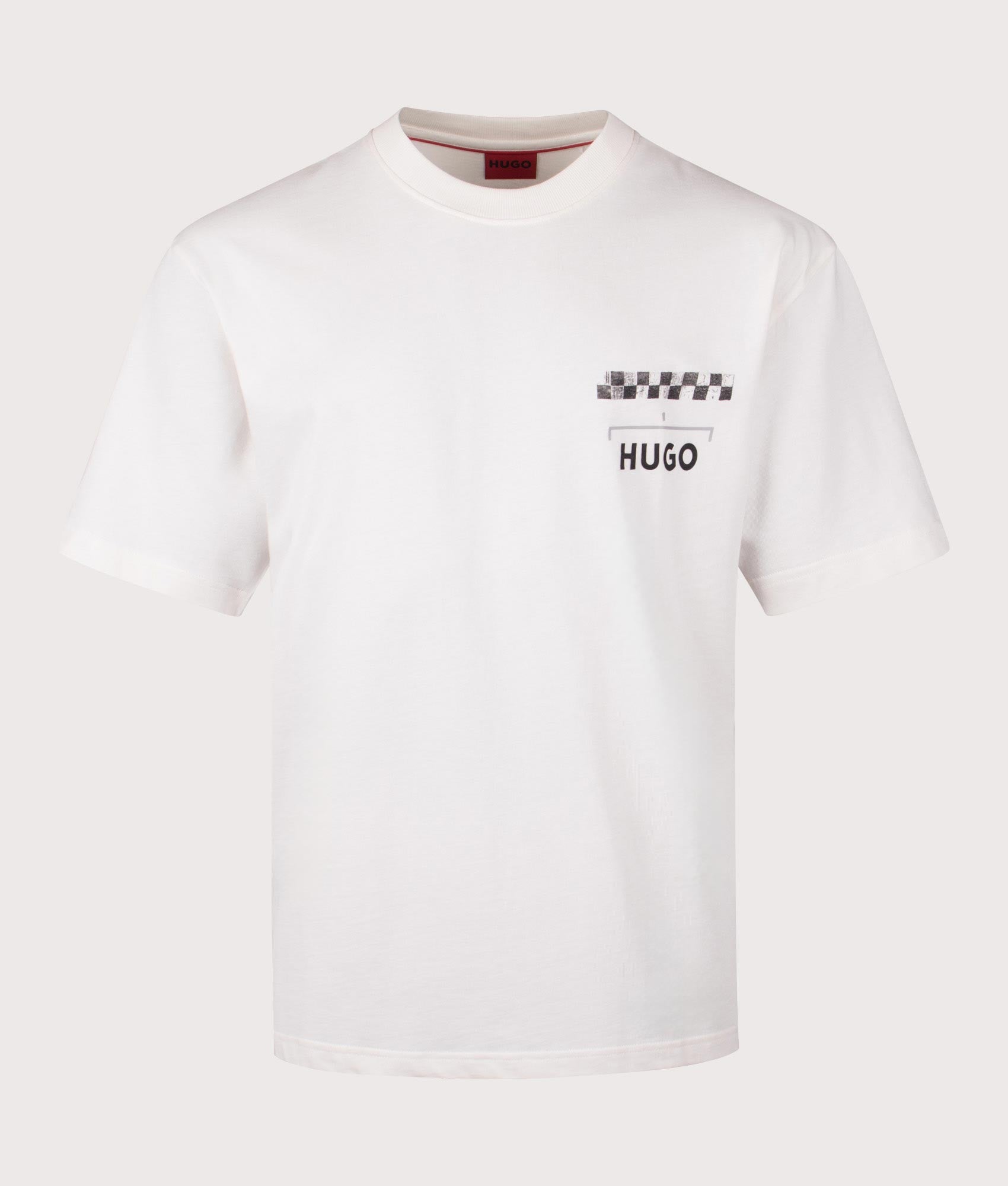HUGO Drallie T-Shirt in Natural at EQVVS Menswear. Front shot. 