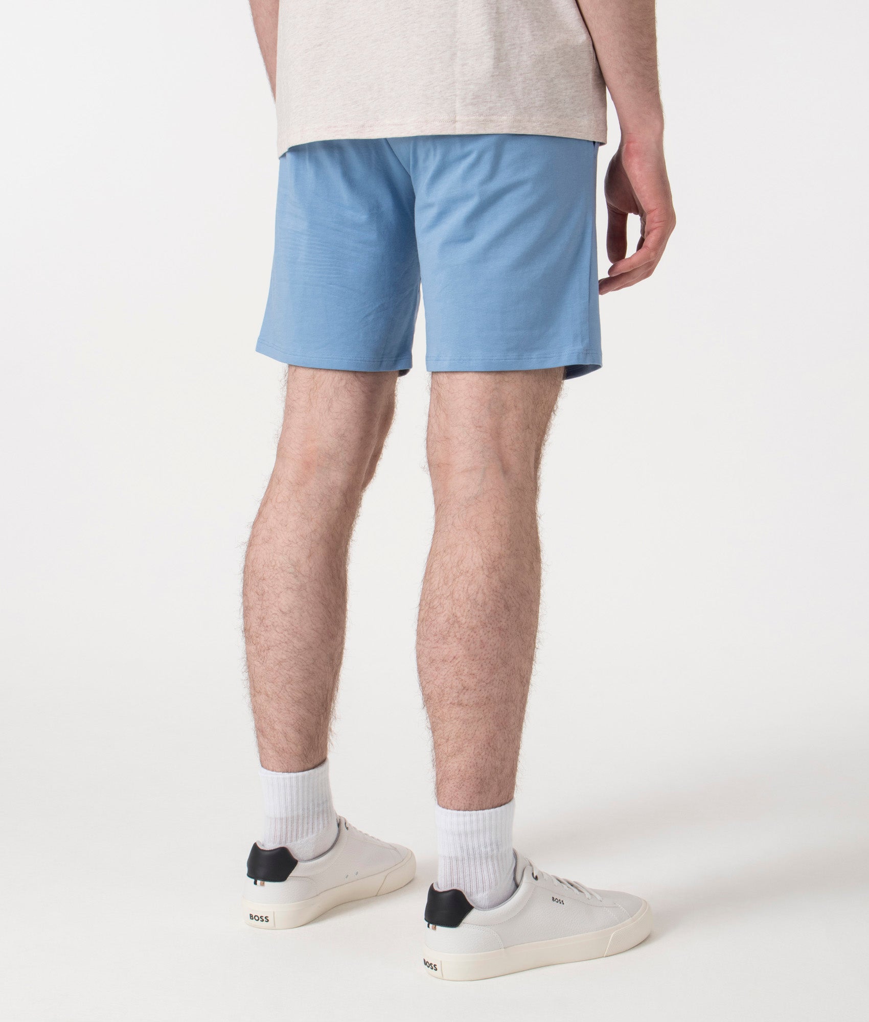 BOSS Unique Shorts CW inLight/Pastel blue at EQVVS. Back Shot.