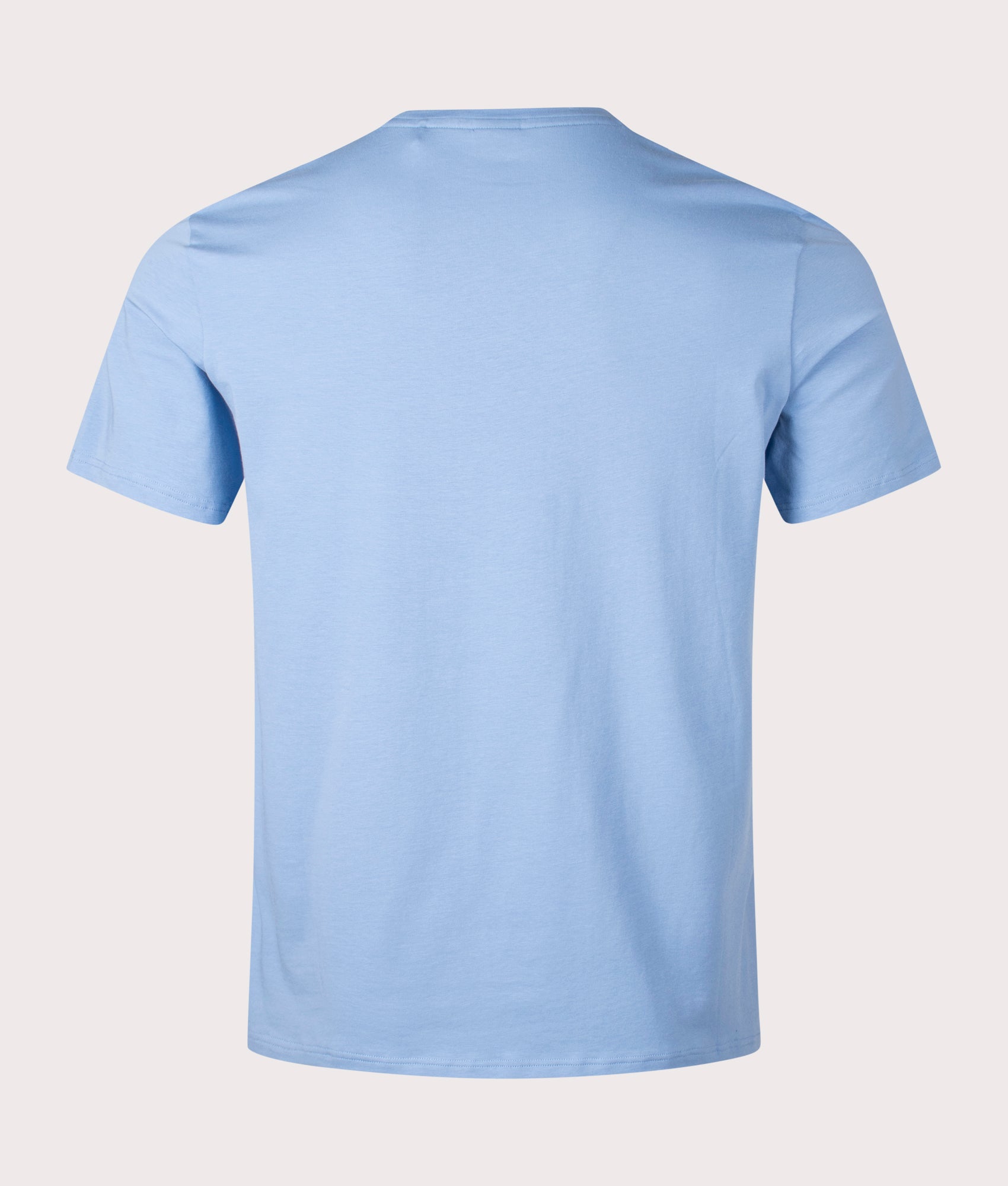 BOSS Unique T-Shirt in Light/Pastel Blue. Shot at EQVVS.  Back shot 