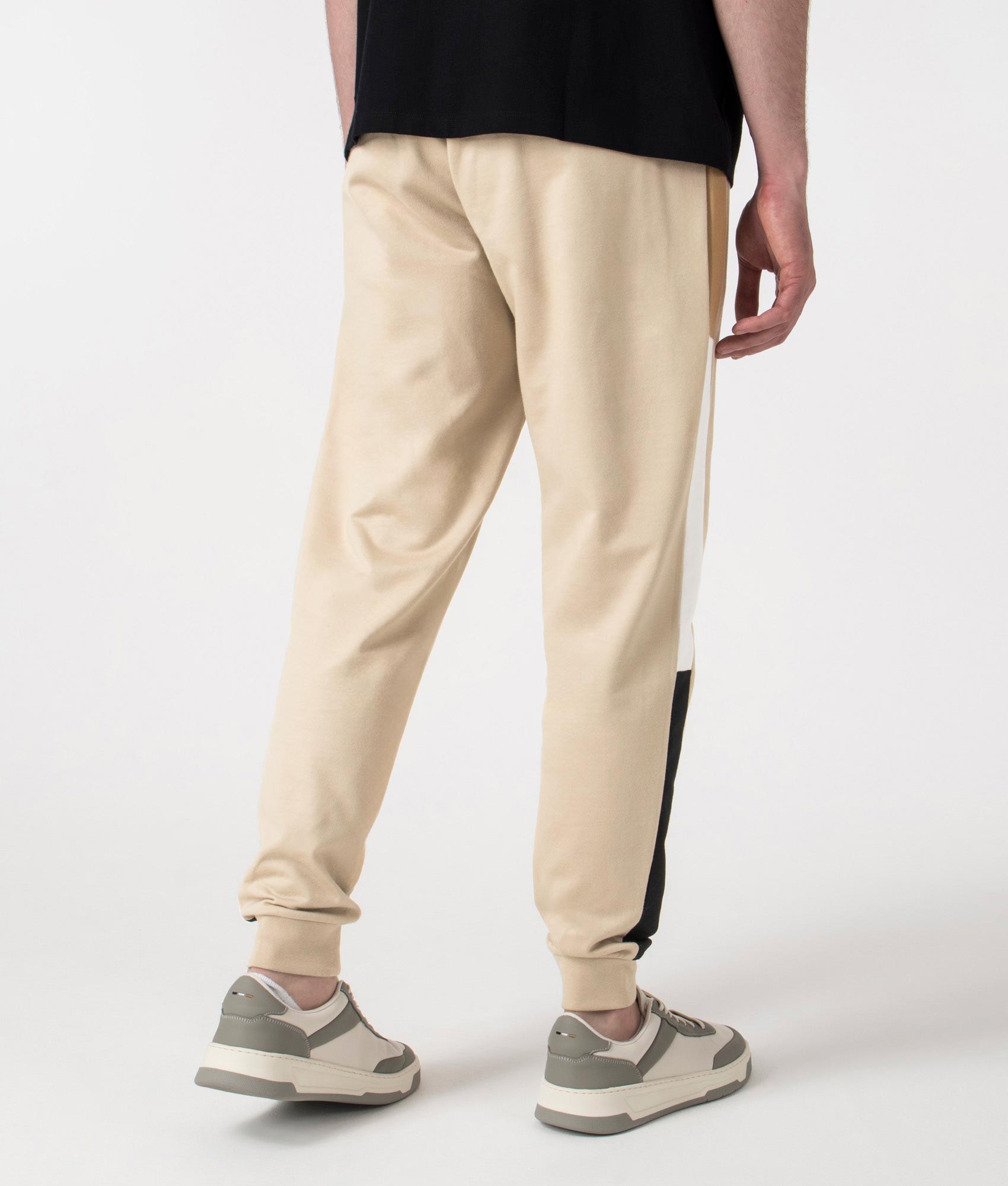 BOSS Iconic Joggers in Light Beige at EQVVS. Back Shot.