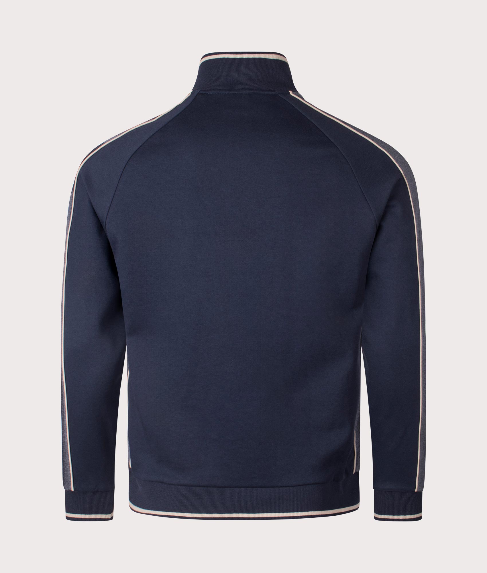BOSS Tracksuit Quarter Zip Sweatshirt in Dark Blue at EQVVS. Back Shot.