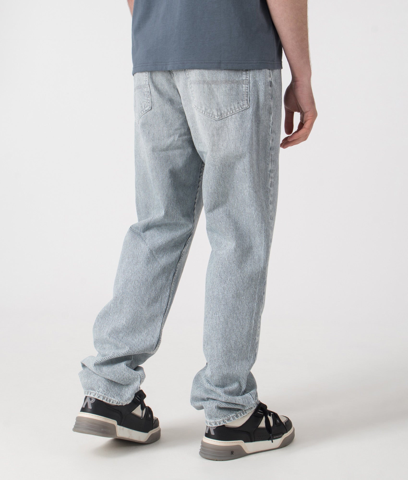 HUGO Nate Jeans in Bright Blue. Shot at EQVVS.  Back shot. 