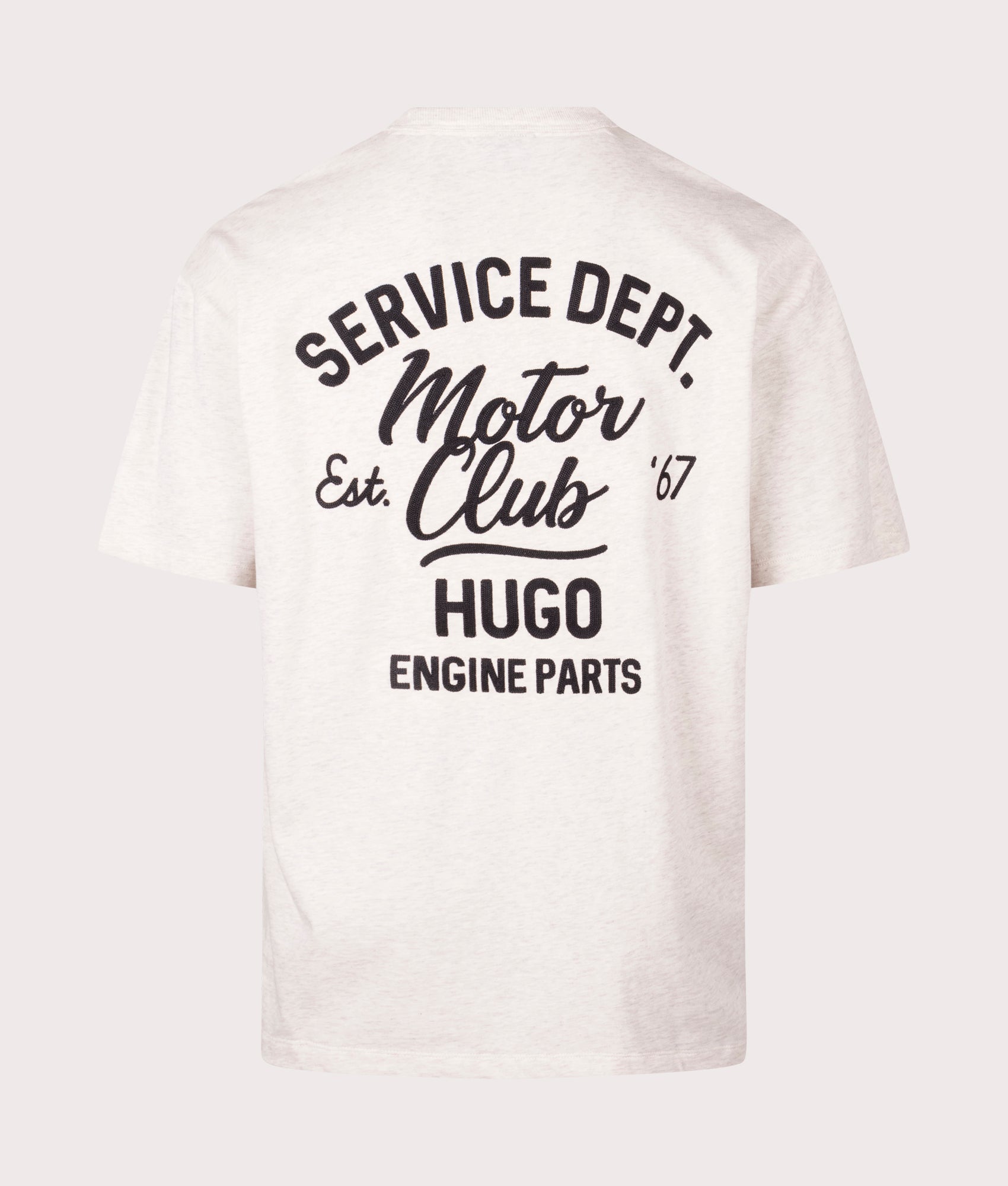 HUGO Nampie T-shirt in Open White. Shot at EQVVS. Back shot