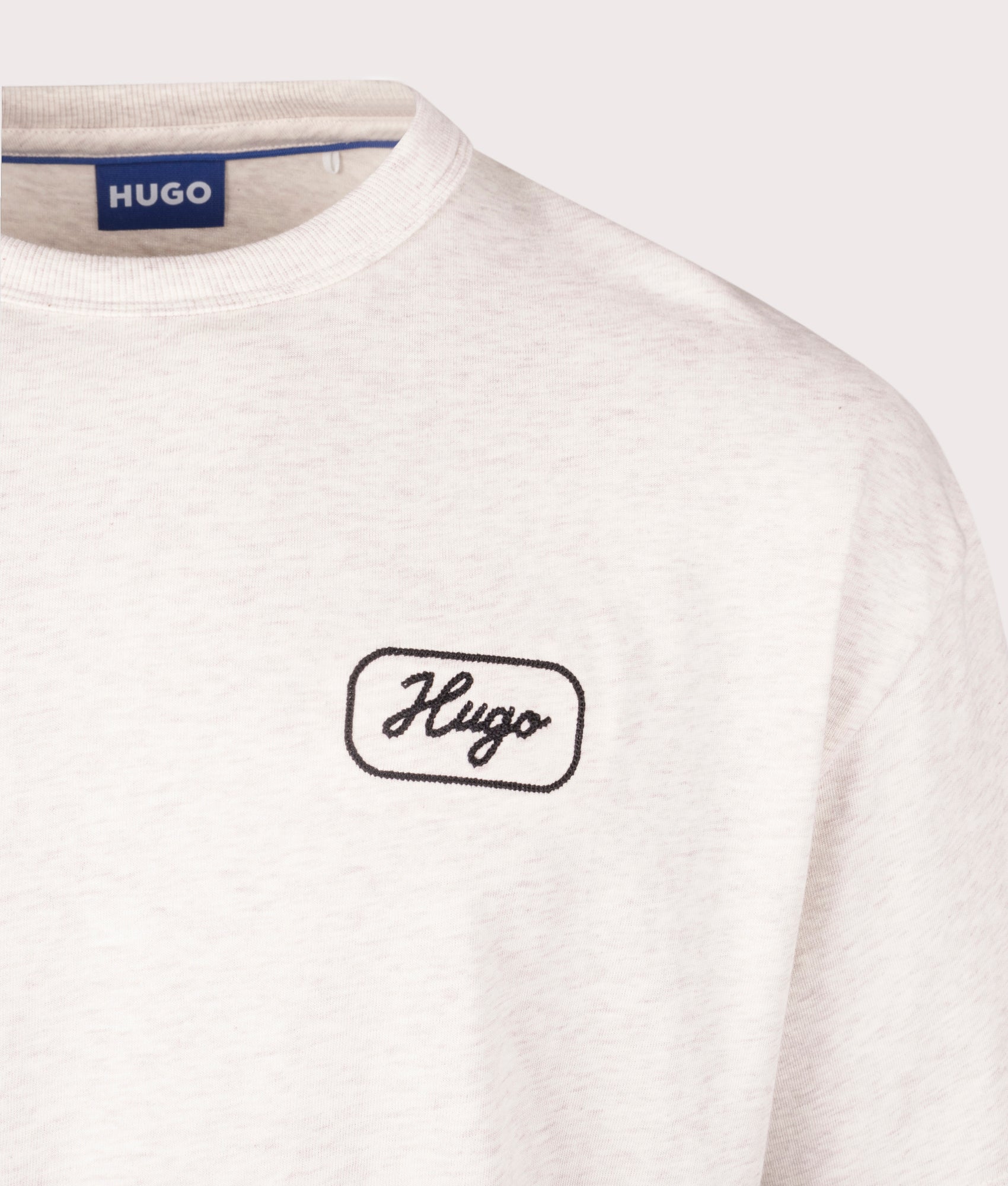 HUGO Nampie T-shirt in Open White. Shot at EQVVS. Detail shot