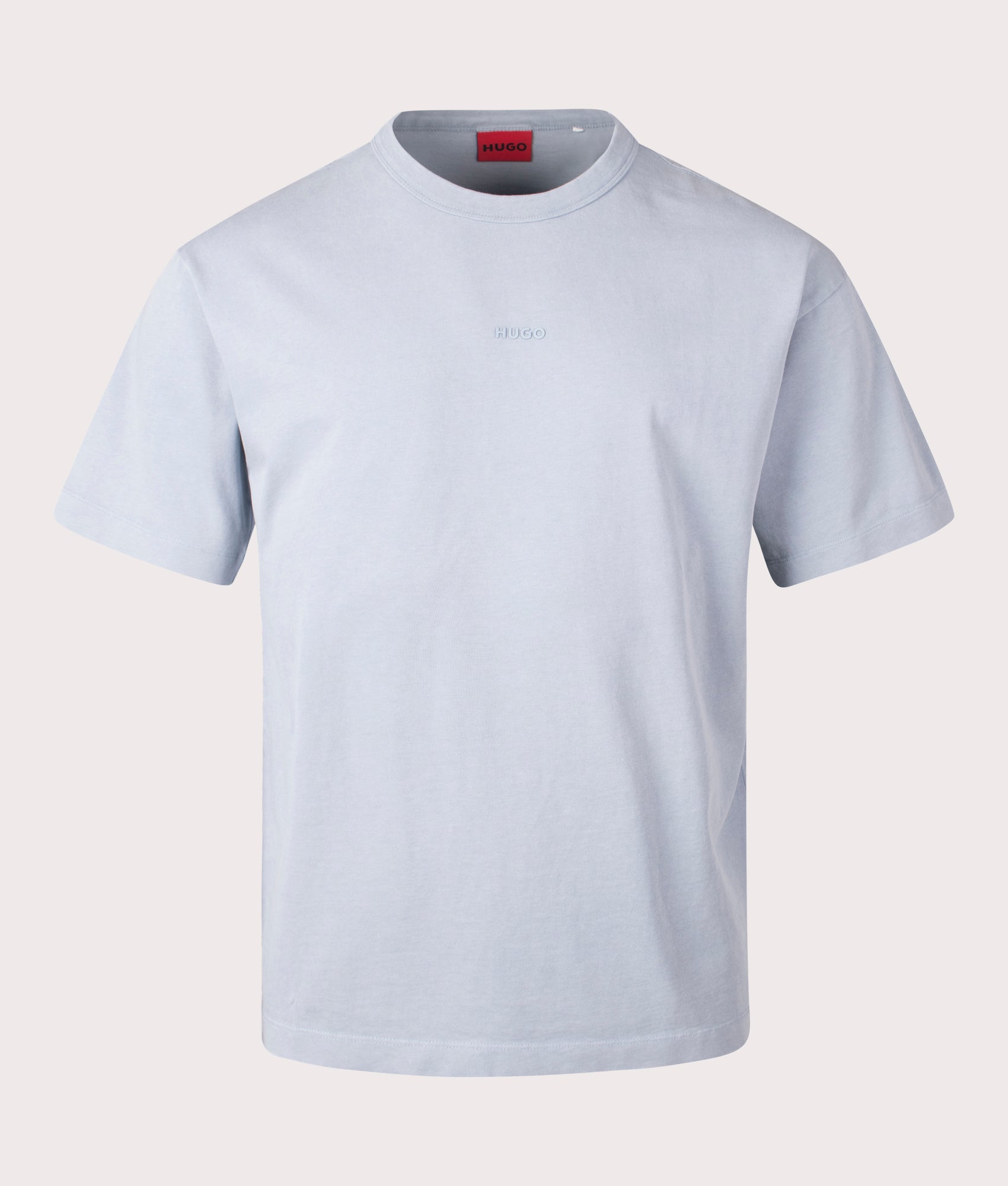 HUGO Docku T-Shirt in Open Blue. Shot at EQVVS. Front shot