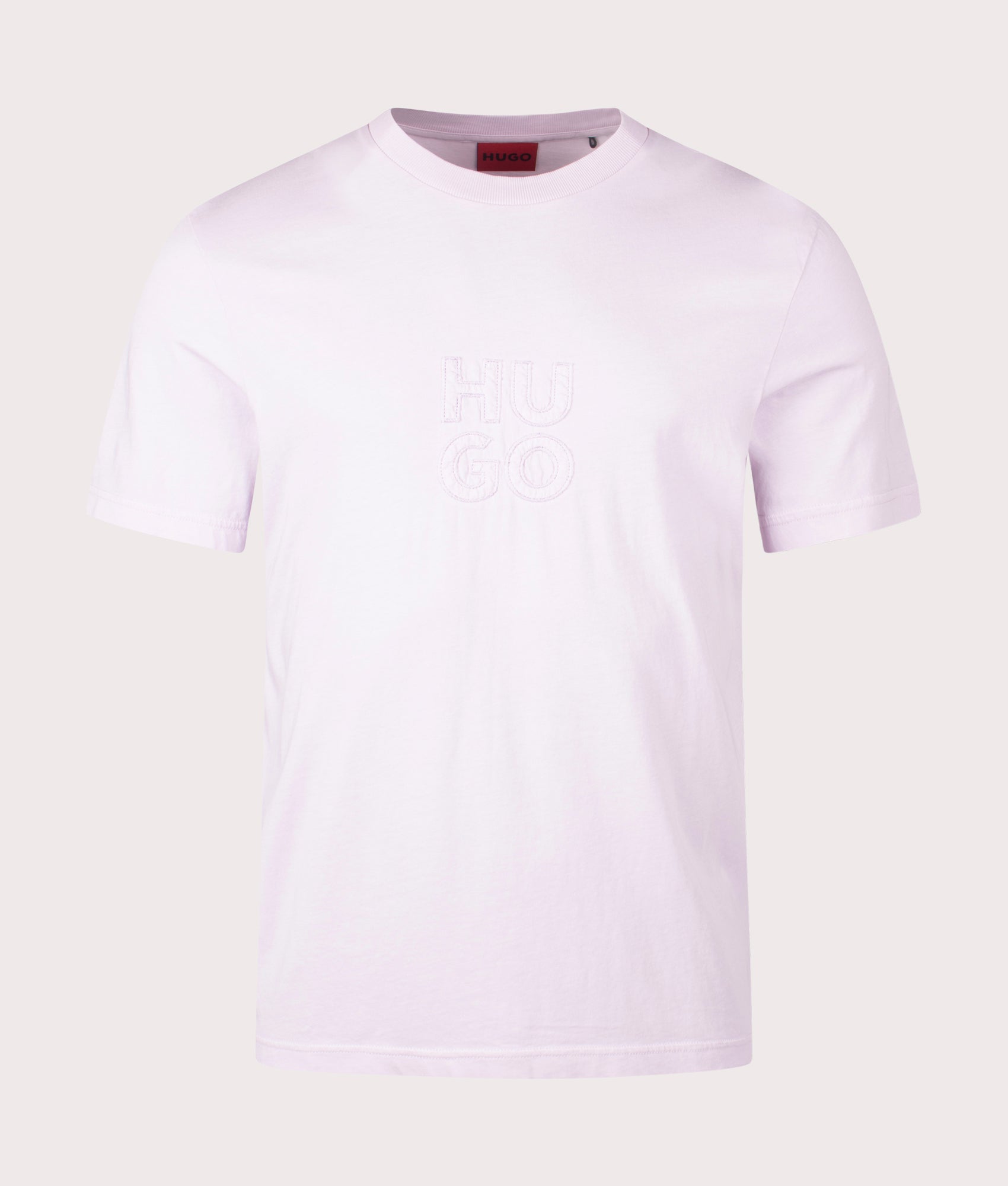HUGO Dustress T-Shirt in Open Purple, 100% Cotton at EQVVS. Front shot.