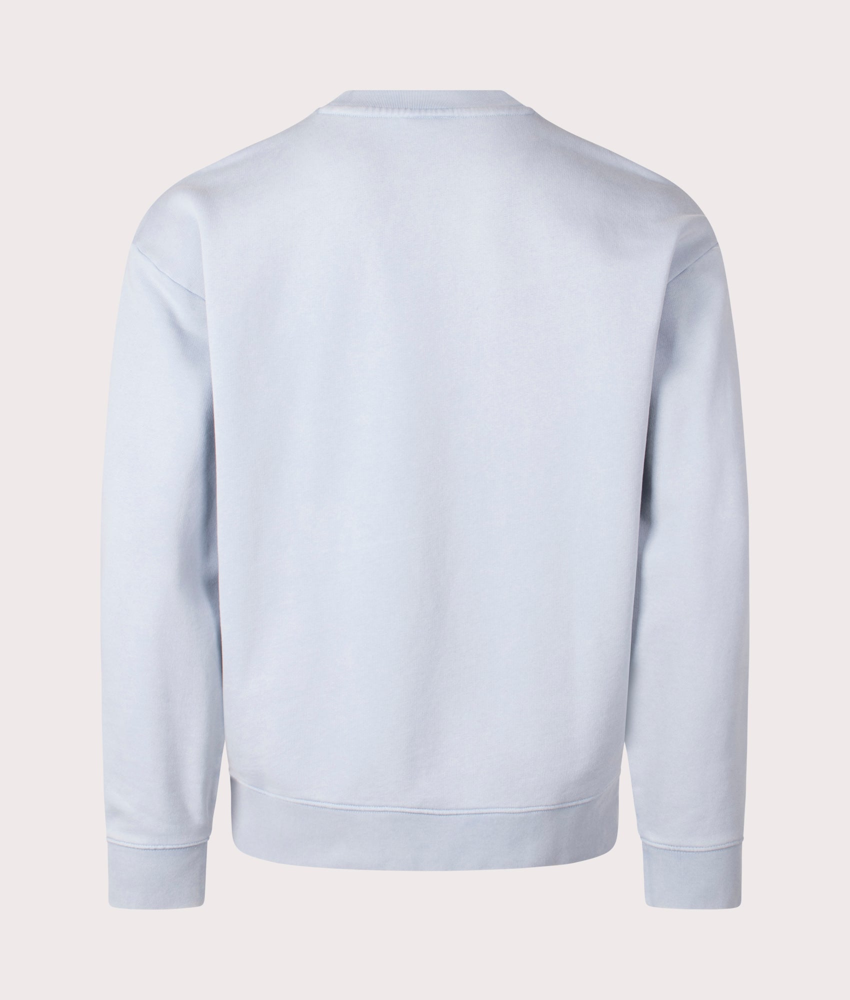 HUGO Relaxed Fit Dopaly Sweatshirt in Open Blue, 100% Cotton at EQVVS. Back shot. 