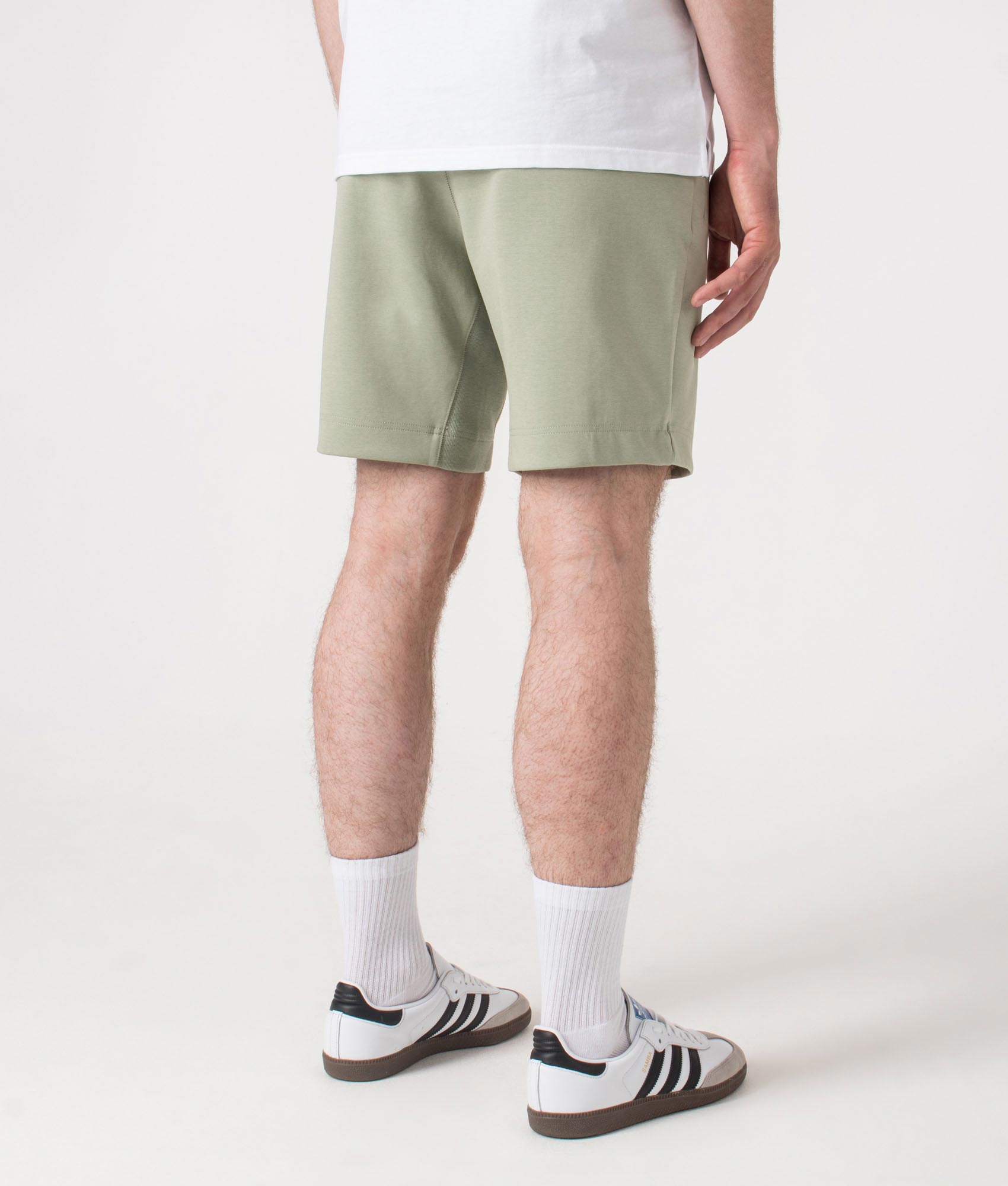 Regular Fit Headlo Rib Shorts. Shot by EQVVS. Back shot.