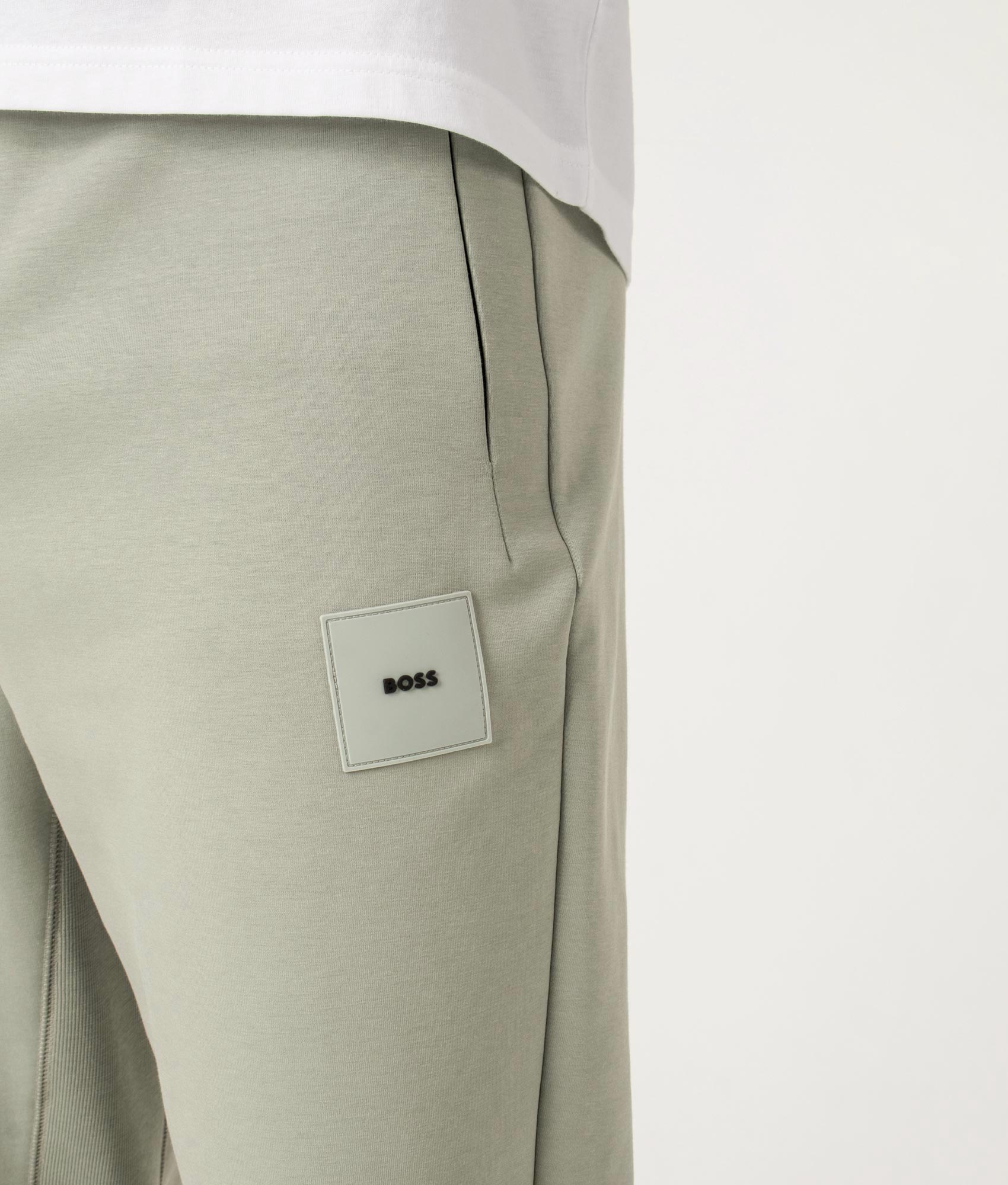 Regular Fit Headlo Rib Shorts. Shot by EQVVS. Detail shot.
