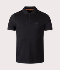 Slim Fit Passerzip Polo Shirt: 001 Black 