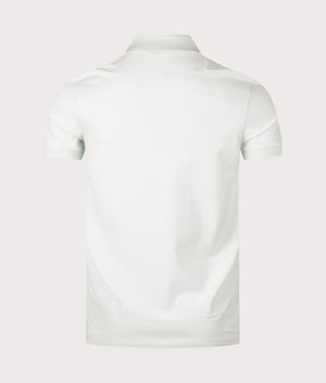 BOSS Slim Fit Passenger Polo Shirt in Open Blue . Shot at EQVVS. Back shot