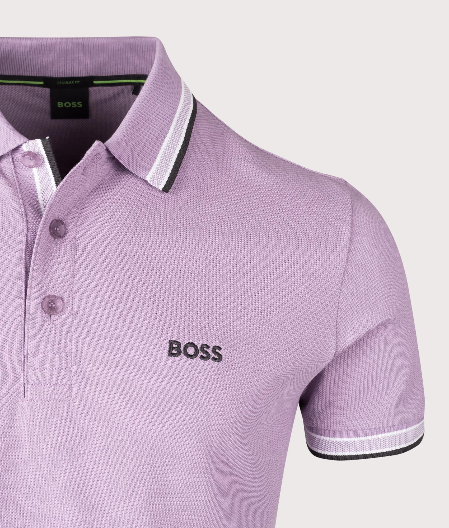Light purple Paddy Polo Shirt by BOSS. Shot at EQVVS. 