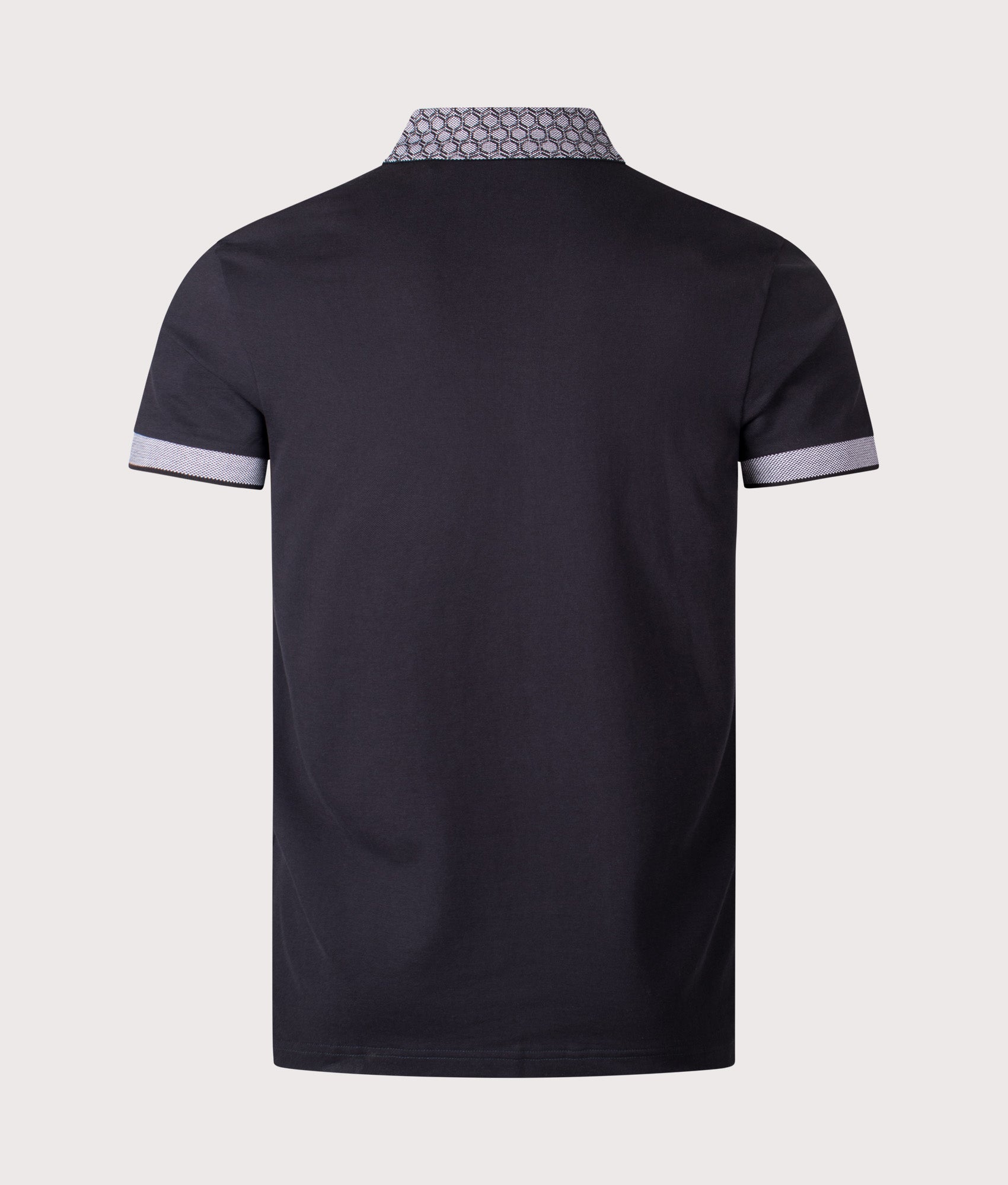 Chip Paddy Polo Shirt in Black | BOSS | EQVVS | Back shot 
