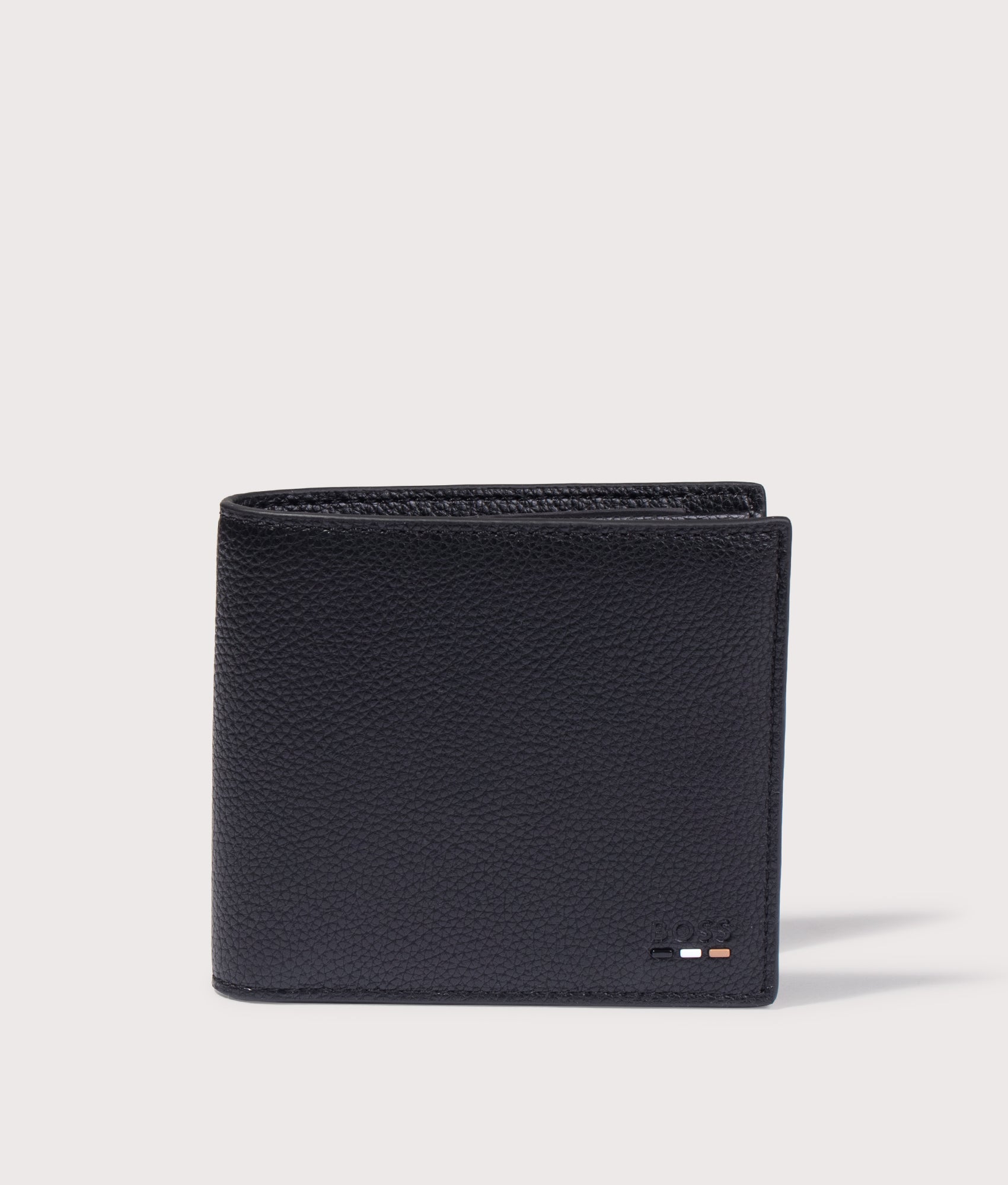 Ray Wallet in Black by BOSS. Shot by EQVVS. Front shot.