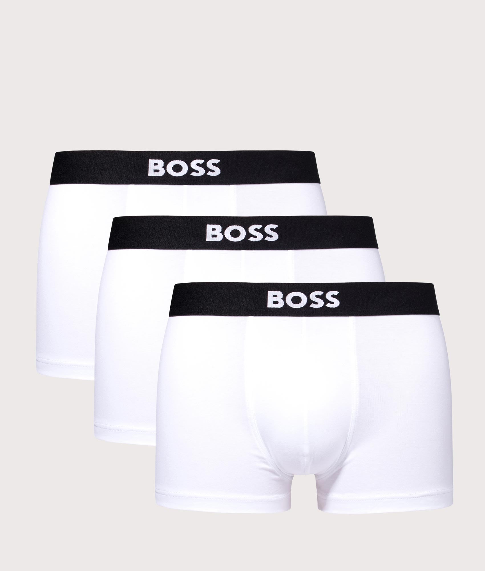 Boss, 3 Pack BOSS ONE Trunks, black, Eqvvs Menswear, front shot angle