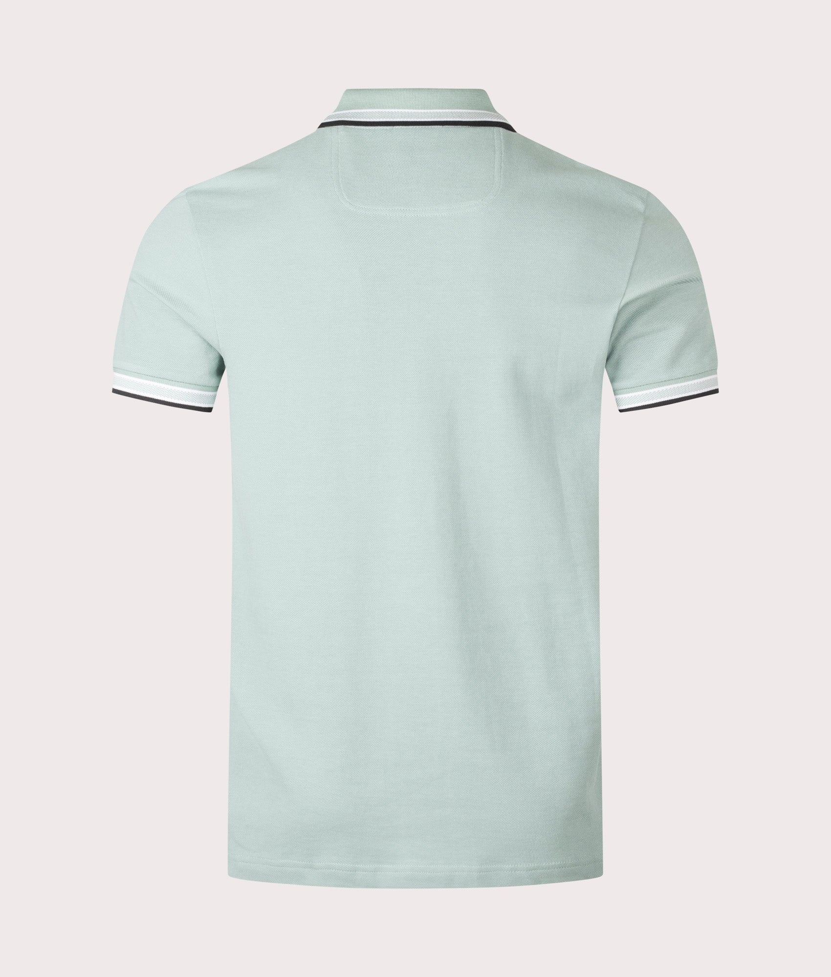 BOSS Paddy Polo Shirt in Open Green . Shot at EQVVS. Back shot 