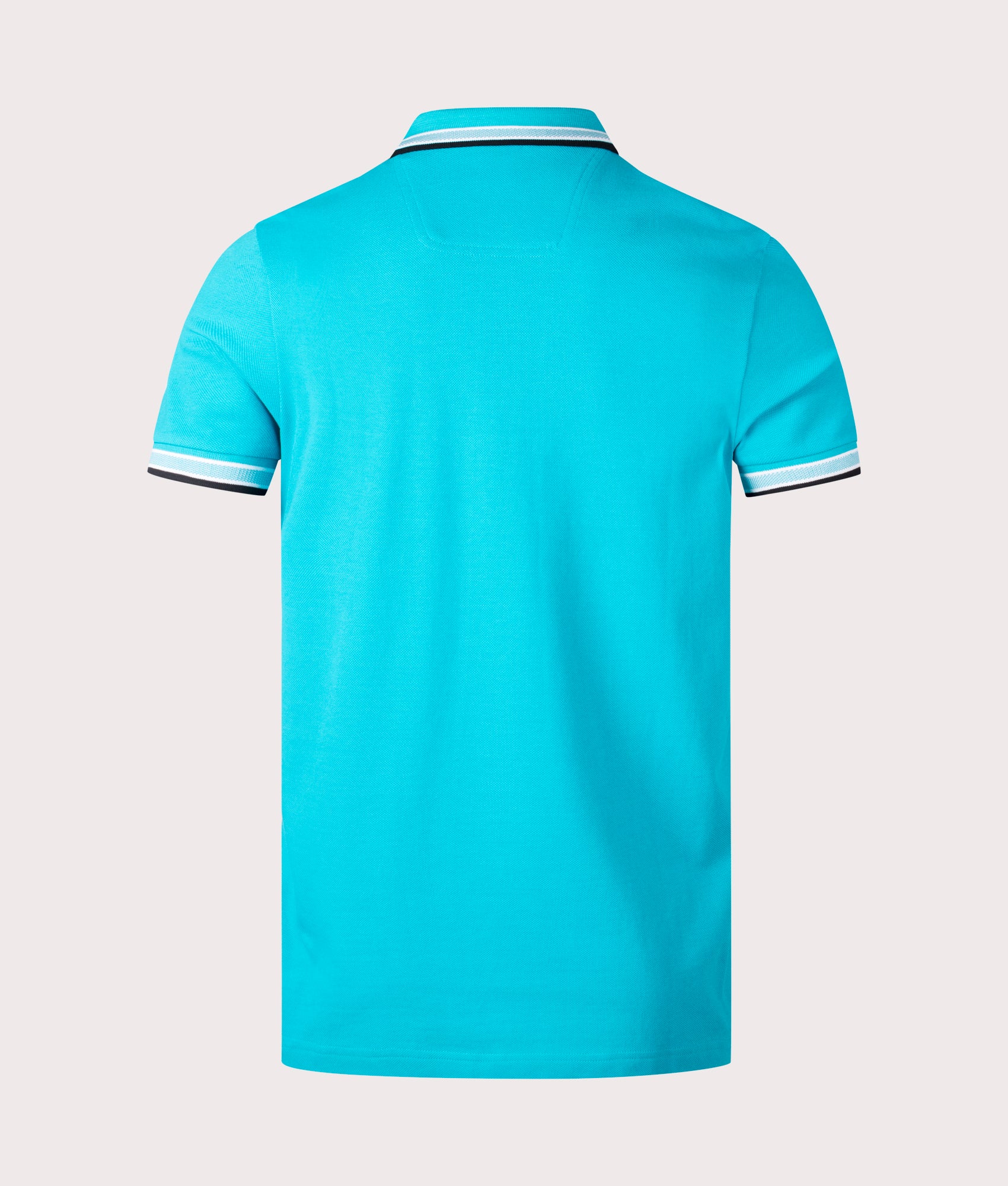 BOSS Paddy Polo Shirt in Light-Pastel Blue at EQVVS. Back Shot.