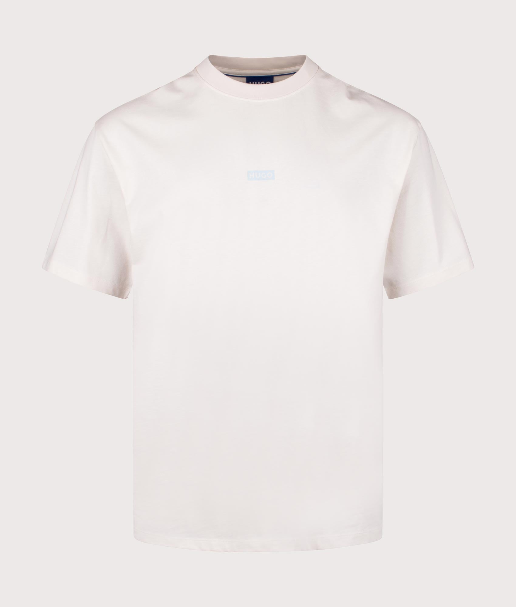 HUGO Nalono T-Shirt in Open White. Shot at EQVVS. Front shot. 