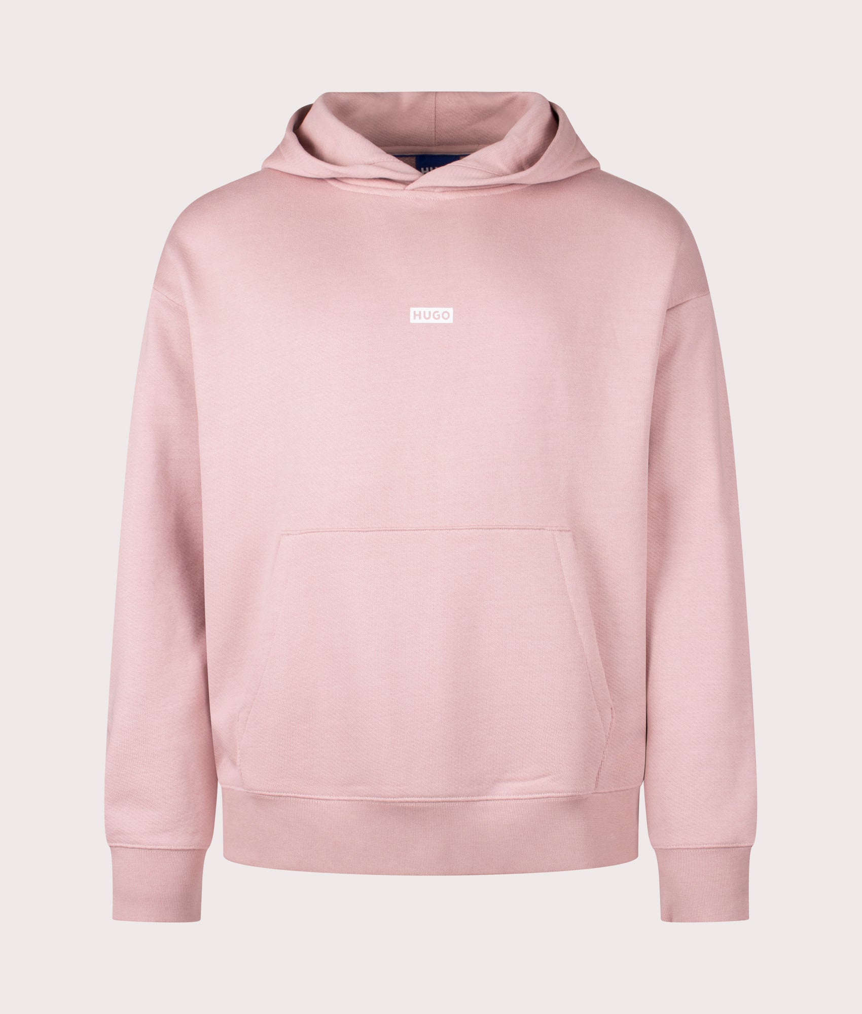 HUGO Nazardo Hoodie in Light Pastel Pink. Shot at EQVVS. Front shot