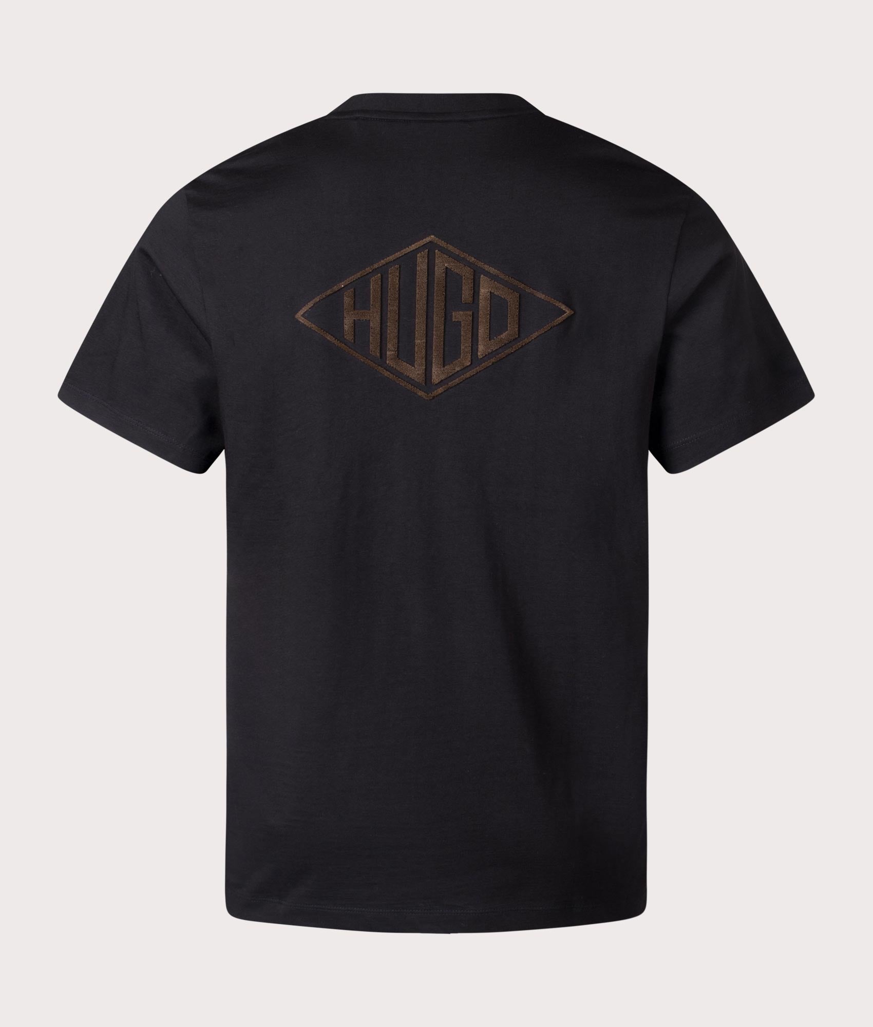 Hugo Relaxed Fit Dalendi T-Shirt in Black. Shot at EQVVS. Back shot 