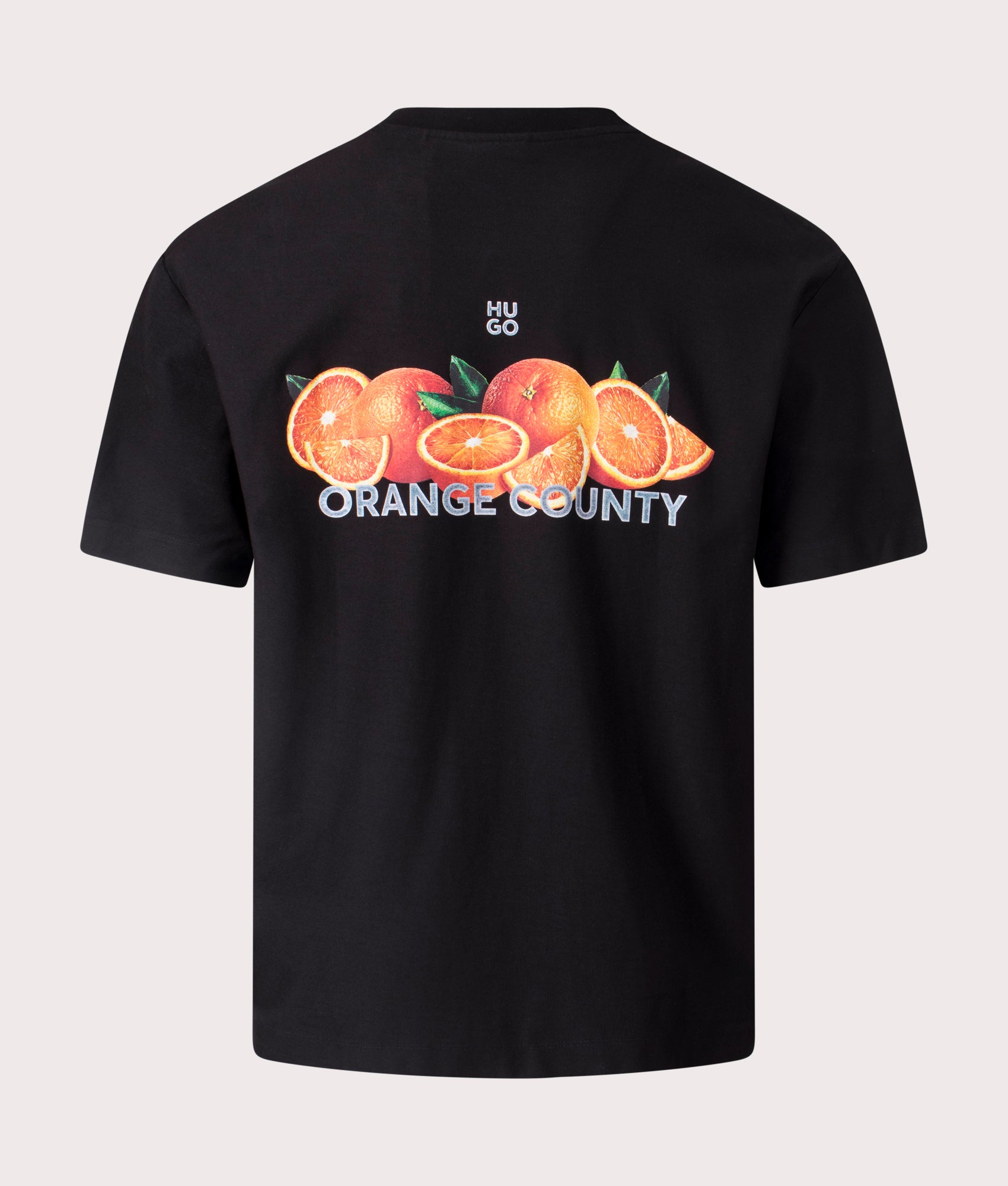 HUGO Oversized Dartiee T-Shirt in Black, 100% Cotton at EQVVS. Back shot. 