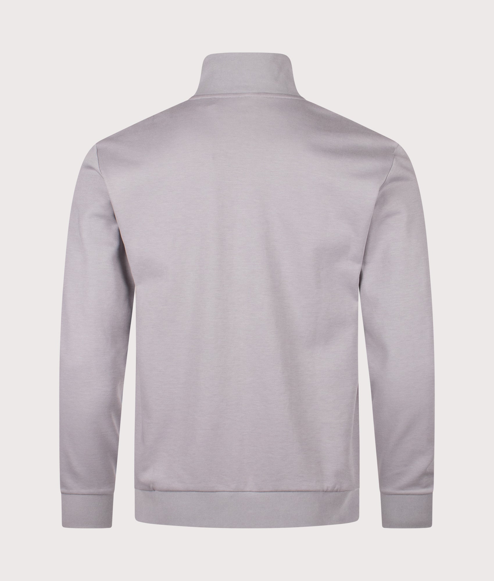 Tracksuit Jacket in Light/Pastel Grey. Cotton blend | BOSS | Shot at EQVVS | Back shot 