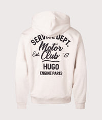 Relaxed Fit Nualo Hoodie: 125 Open White 