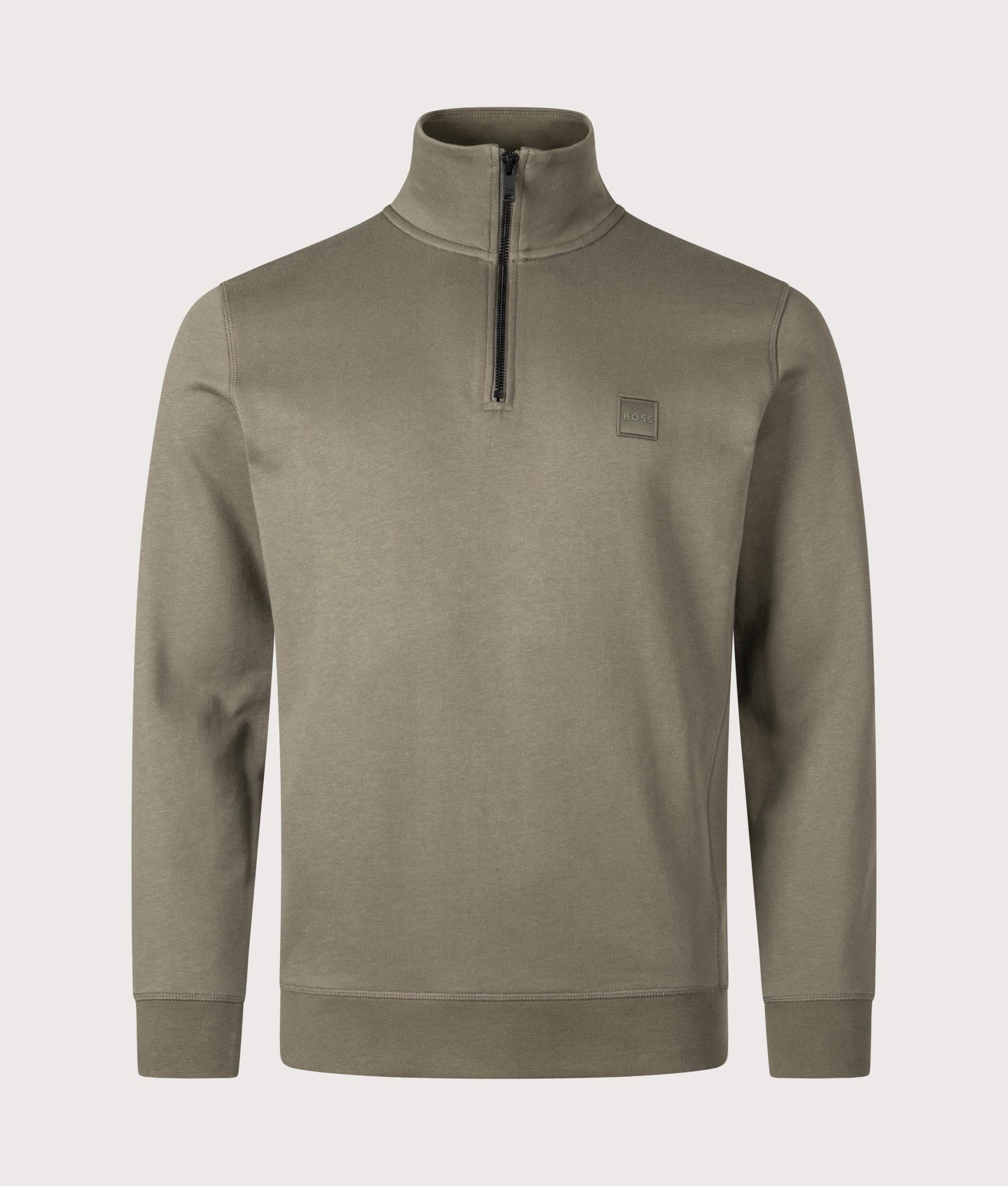 Quarter Zip Zetrust Sweatshirt. Shot by EQVVS. Front shot.