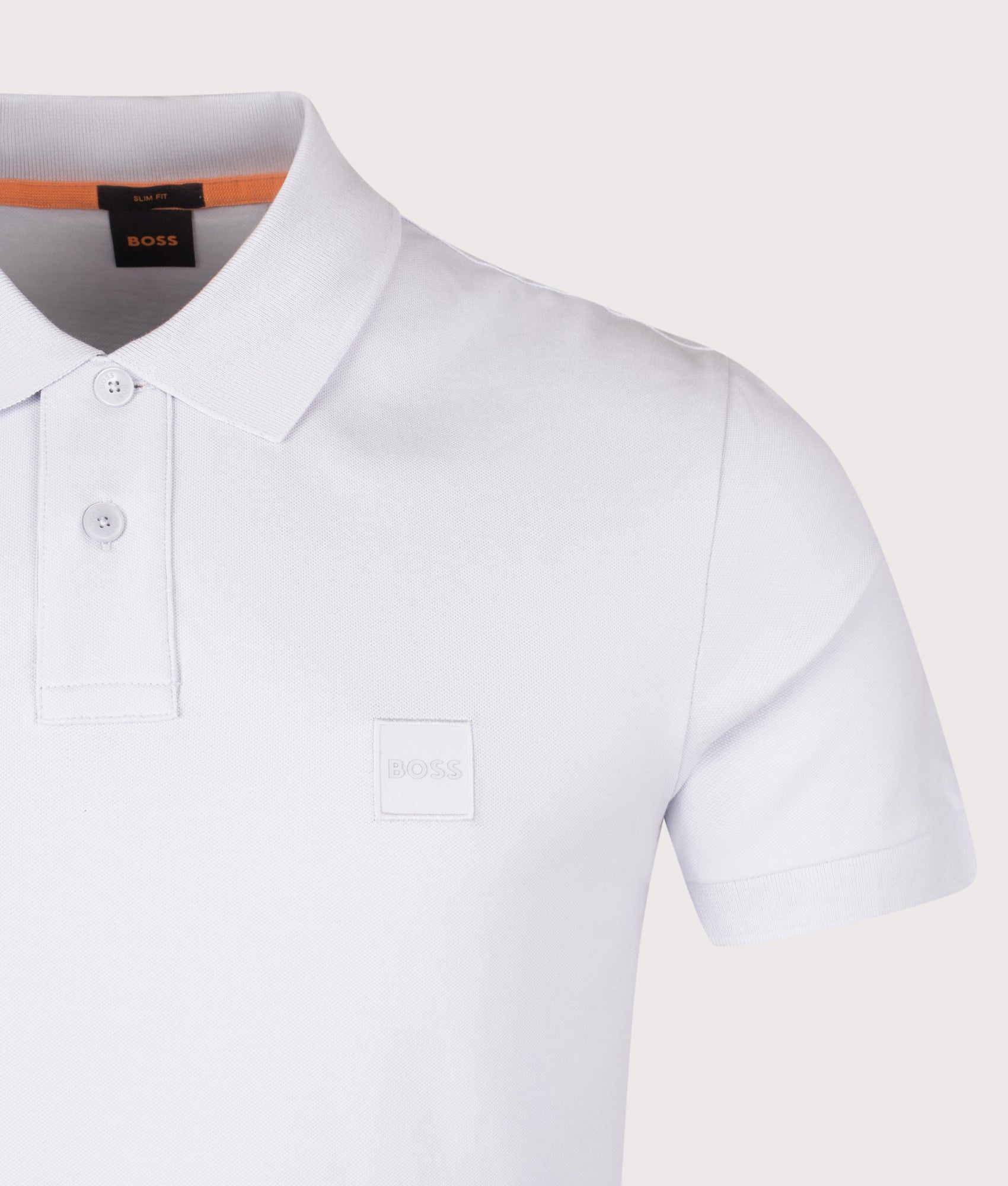 Boss Slim Fit Passenger Polo Shirt. Shot by EQVVS. Detail shot.