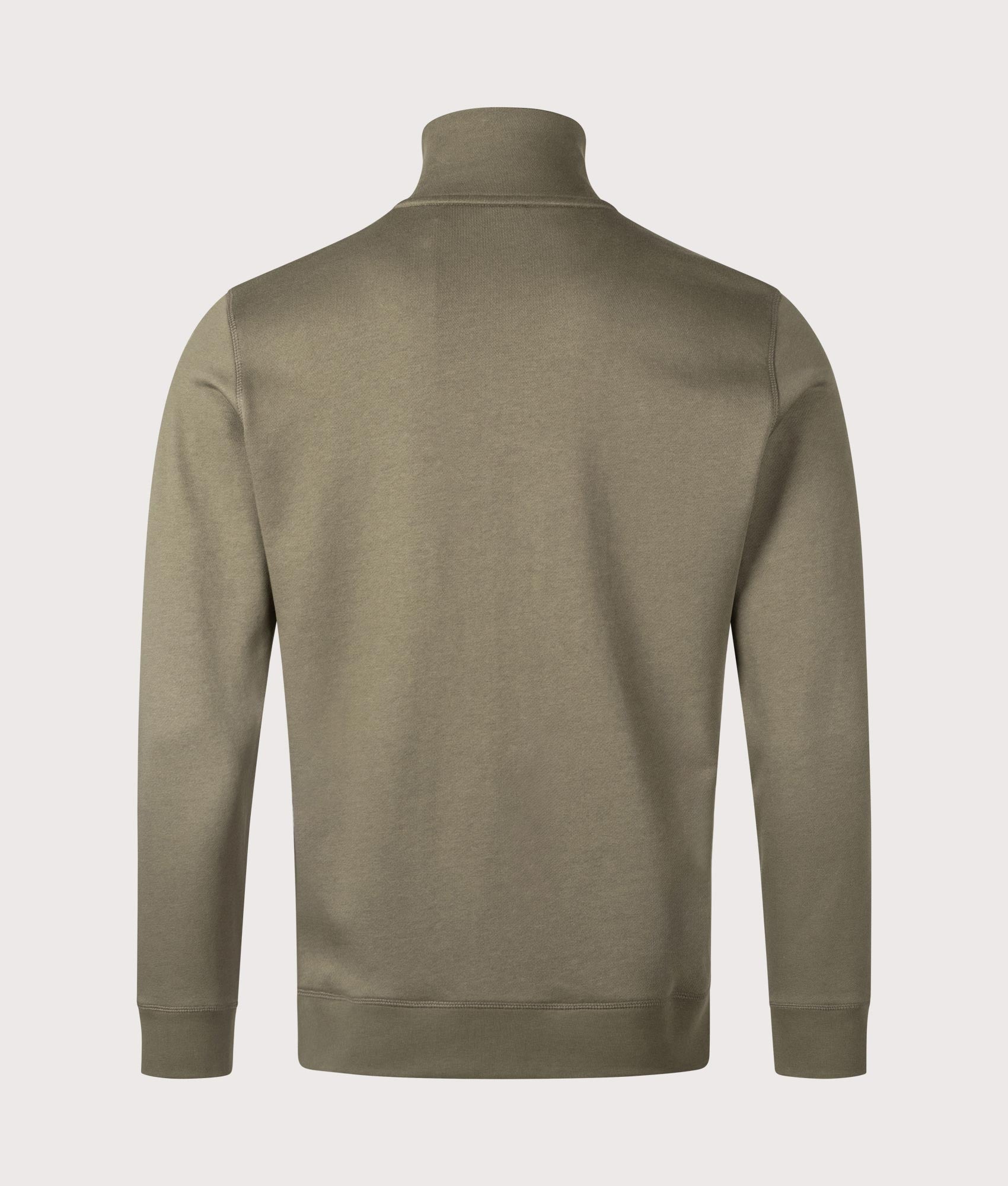 Relaxed Fit Zestart Zip Through Sweatshirt. Shot by EQVVS. Back shot.