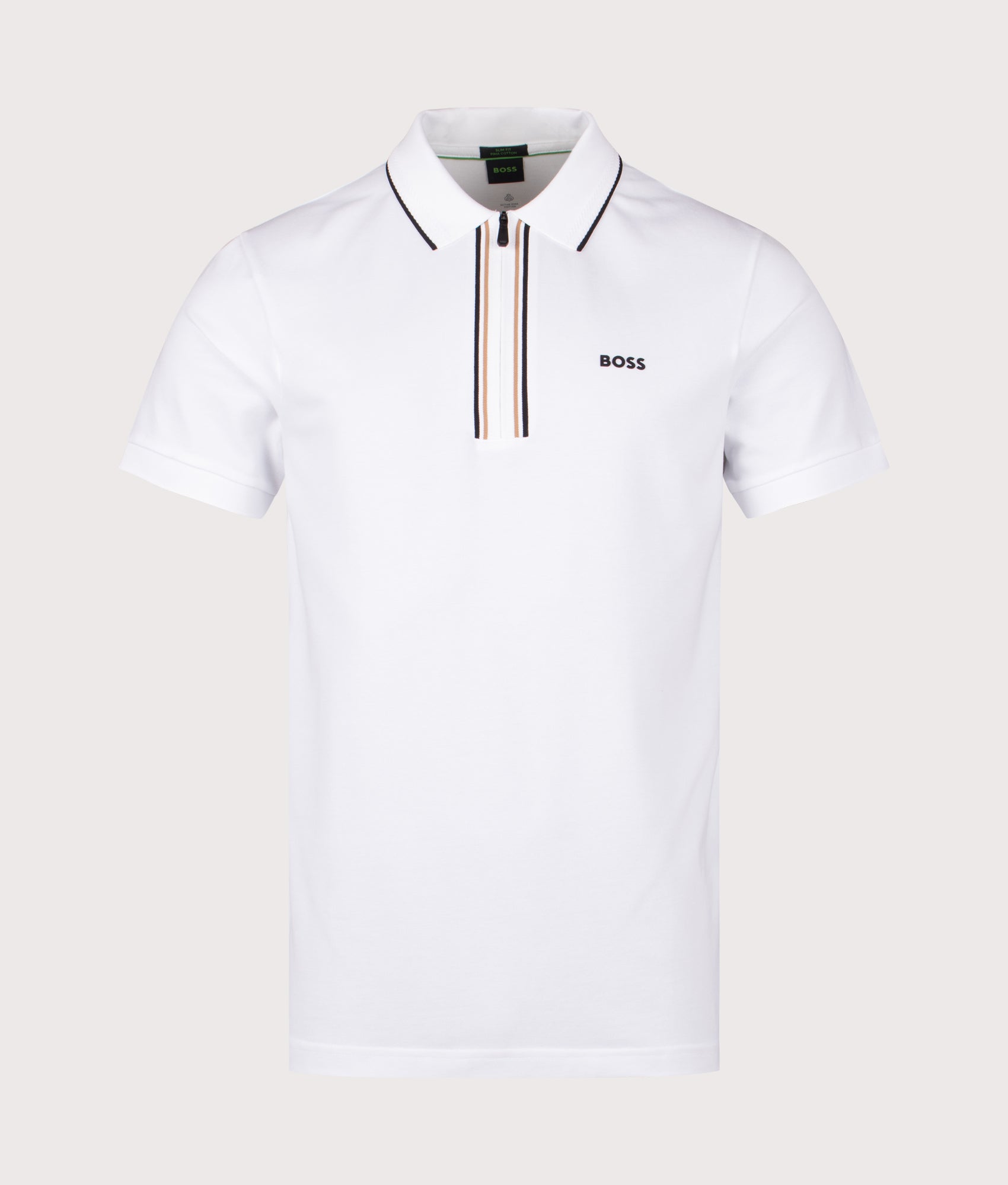 Zip Neck Philix Polo Shirt. Shot by EQVVS. Front shot.